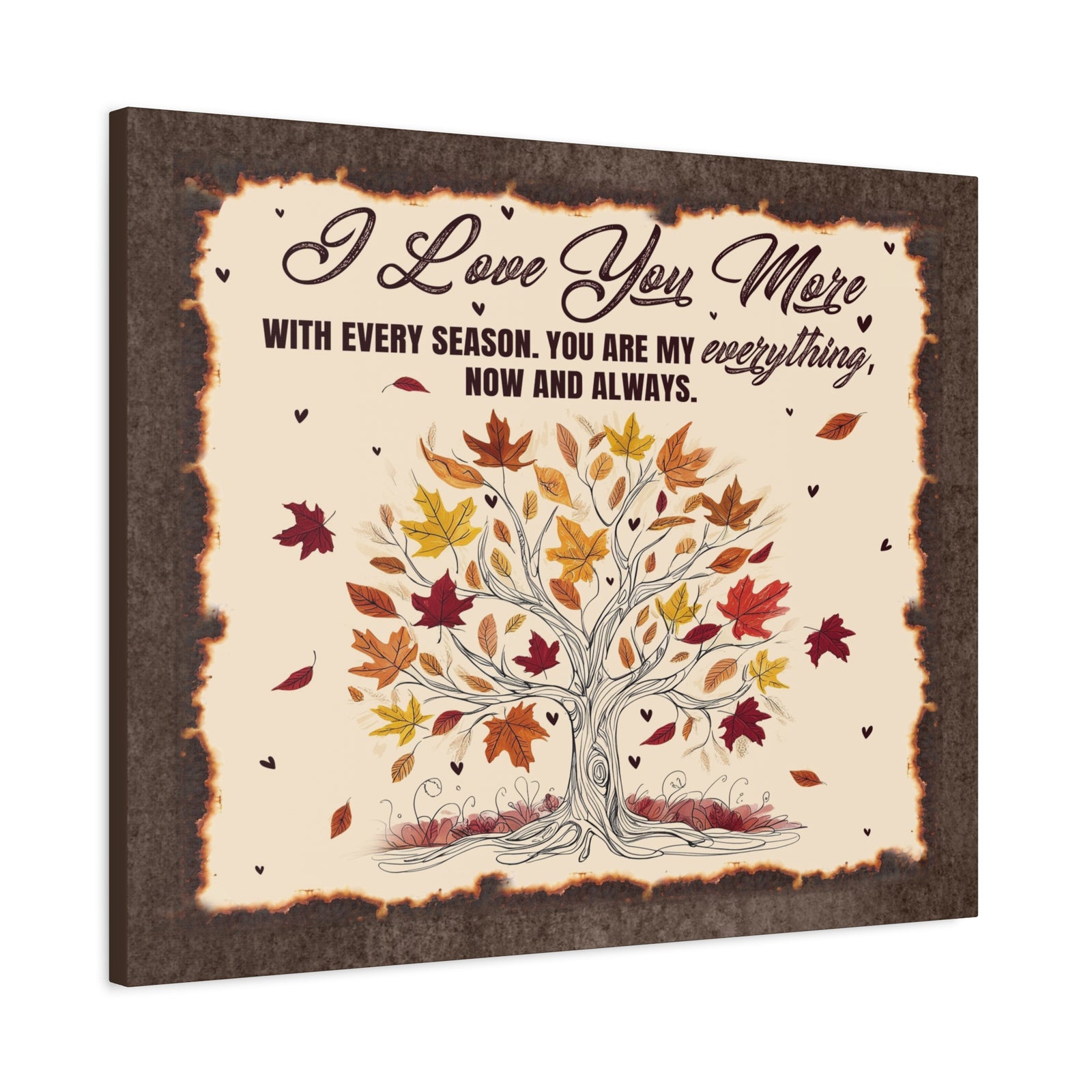 To My Wife I Love You More - Seasonal Tree of Love Canvas Wall Art - Heartfelt Gift for Every Season-Express Your Love Gifts