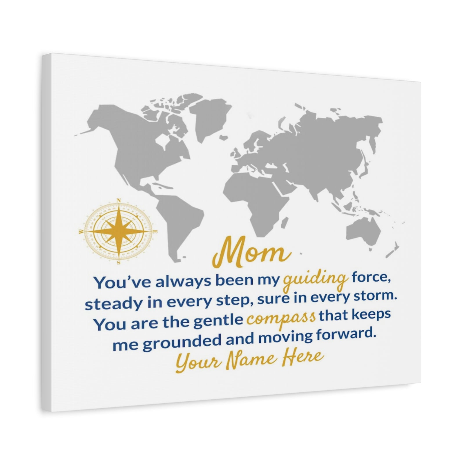 Personalized To Mom Your Love Is My Compass Custom Canvas Wall Art-Express Your Love Gifts