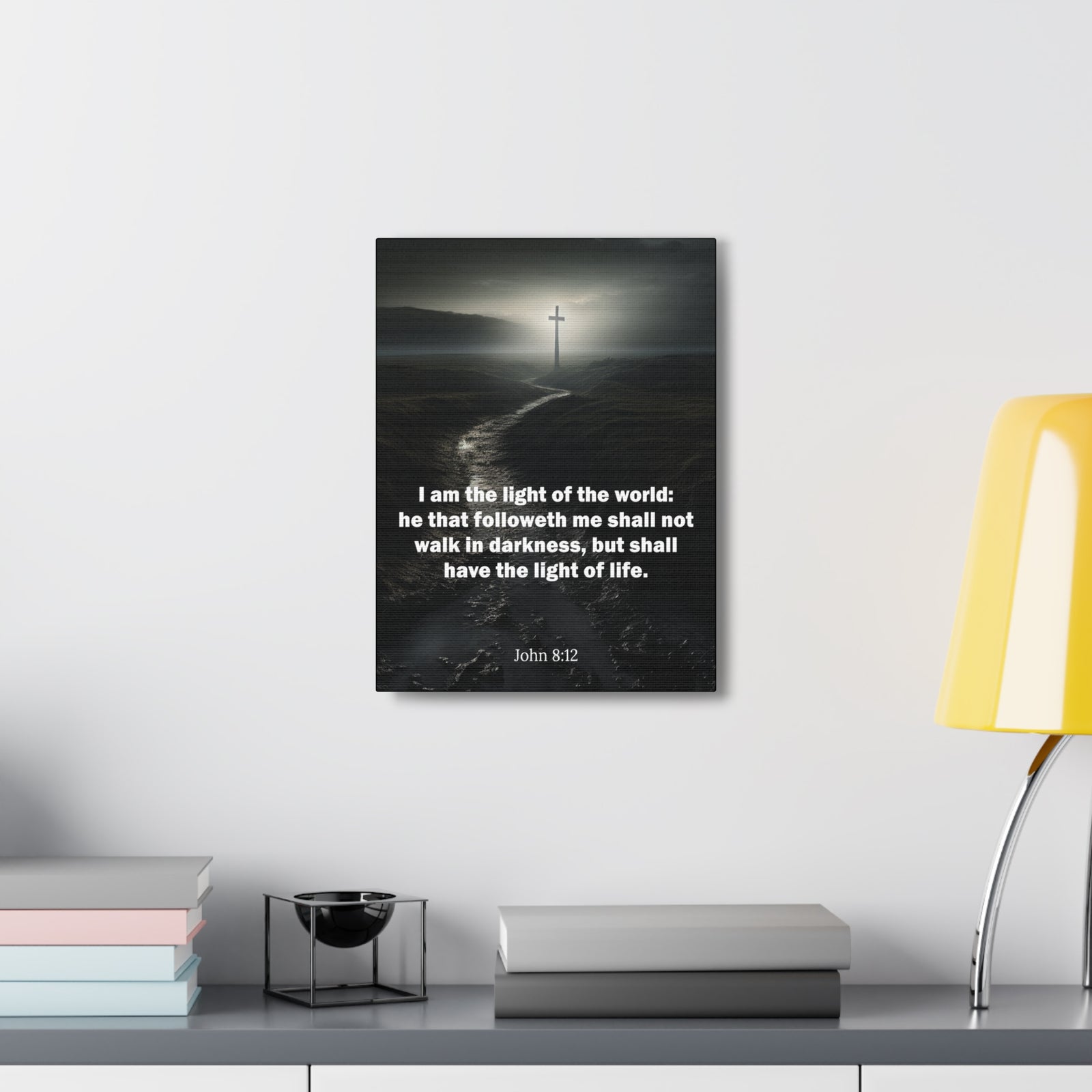 Scripture Walls I Am the Light of the World John 8:12 Christian Wall Art Print Ready to Hang Unframed-Express Your Love Gifts