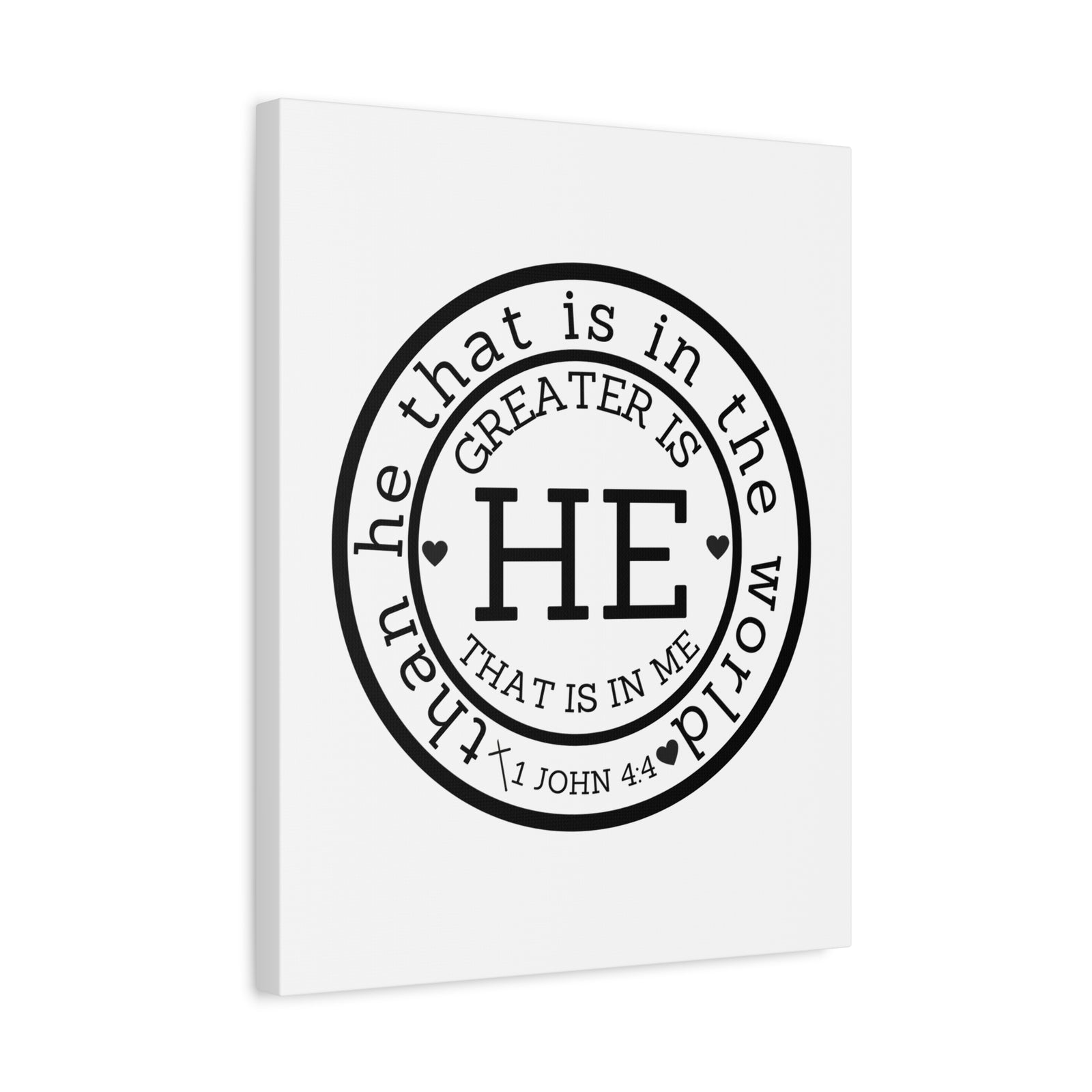 Scripture Walls 1 John 4:4 Greater is He Bible Verse Canvas Christian Wall Art Ready to Hang Unframed-Express Your Love Gifts