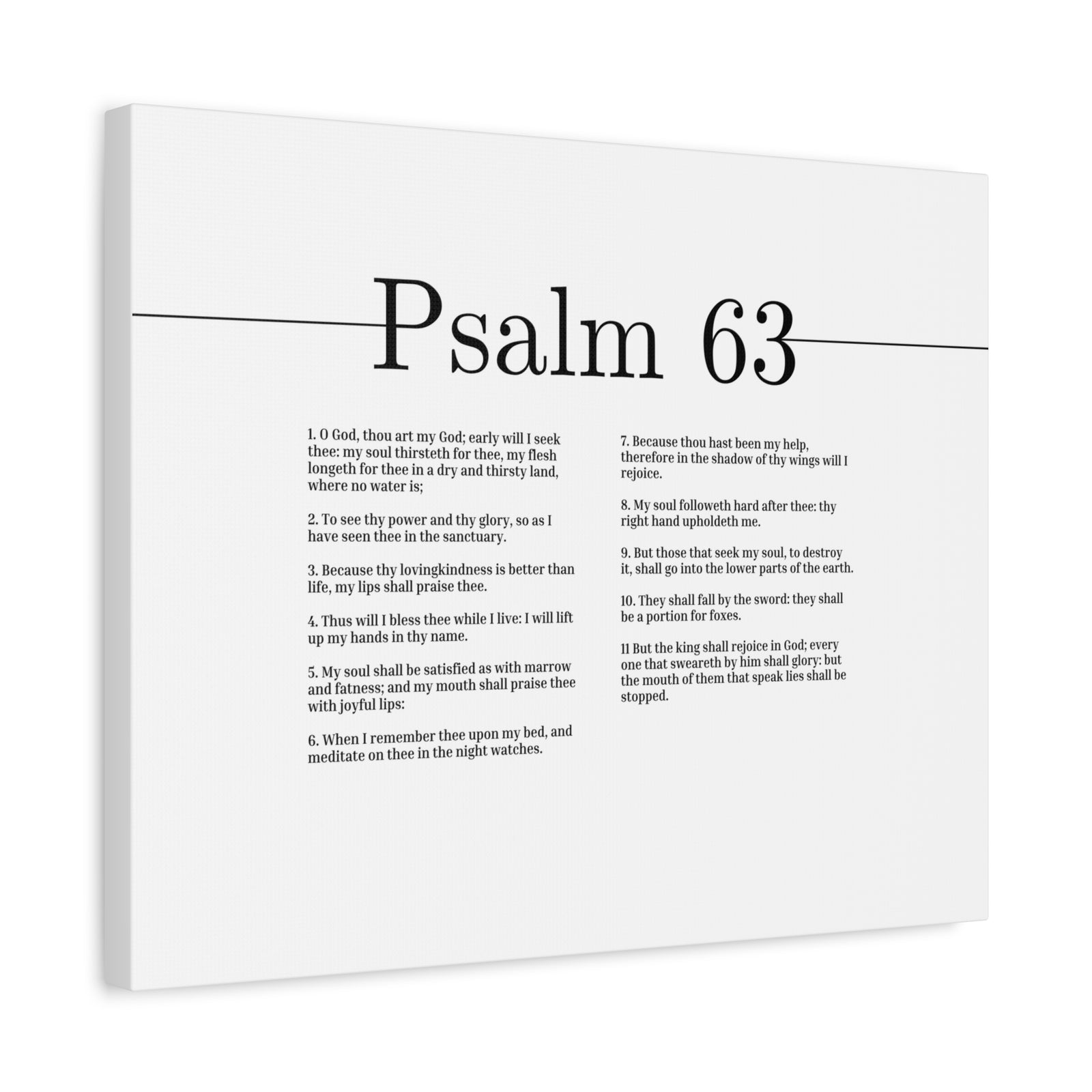 Scripture Canvas Thy Power And Thy Glory Psalm 63 Christian Wall Art Bible Verse Print Ready to Hang-Express Your Love Gifts