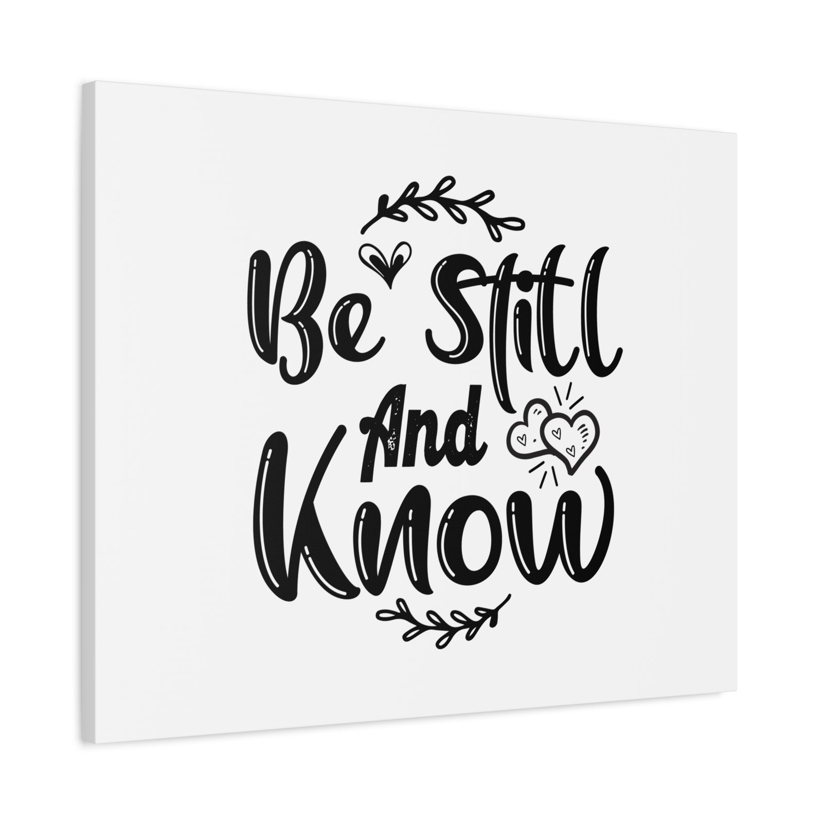 Scripture Canvas Be Still And Know Psalm 46:10 Christian Wall Art Bible Verse Print Ready to Hang-Express Your Love Gifts