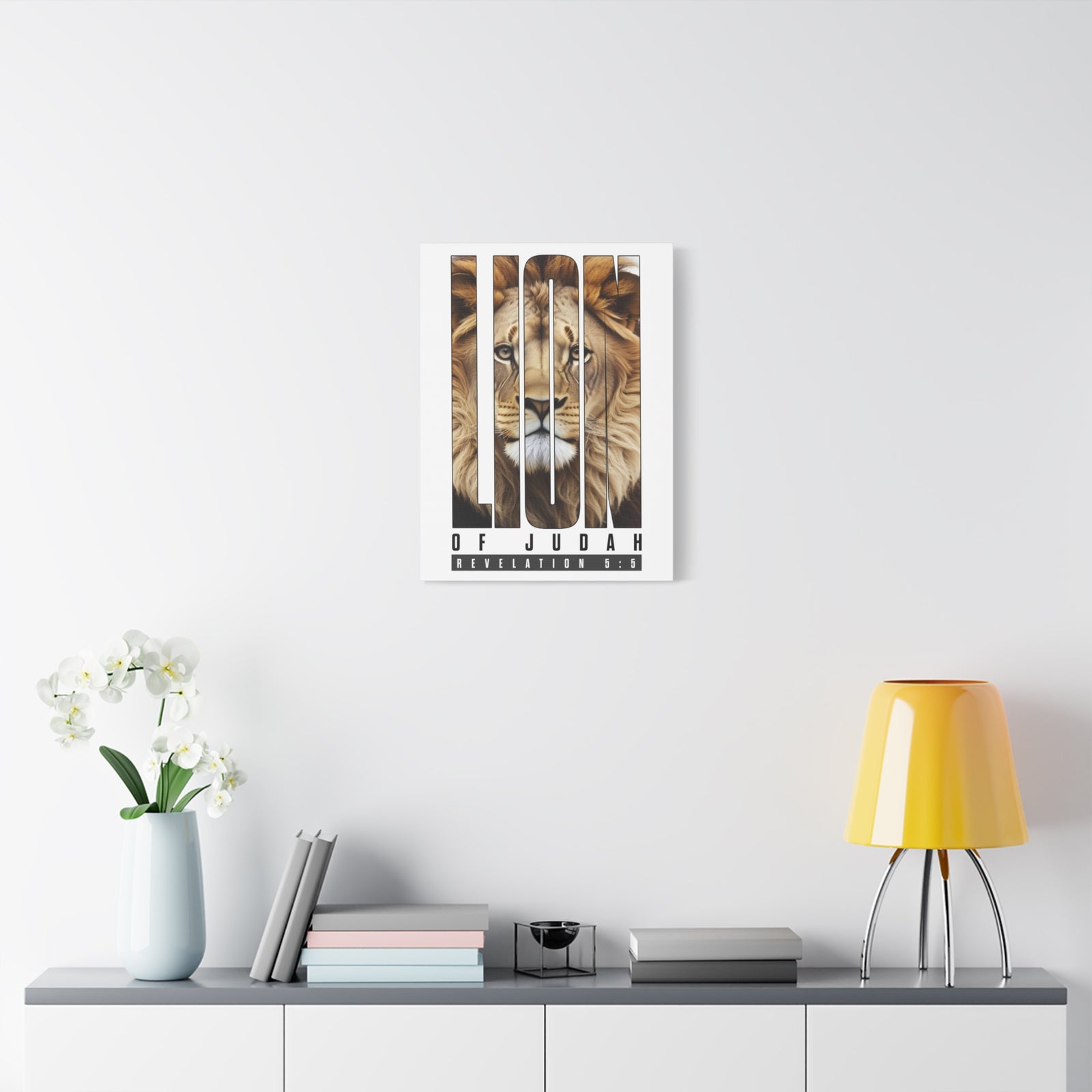 Scripture Walls Revelation 5:5 Lion of Judah Bible Verse Canvas Christian Wall Art Ready to Hang Unframed-Express Your Love Gifts