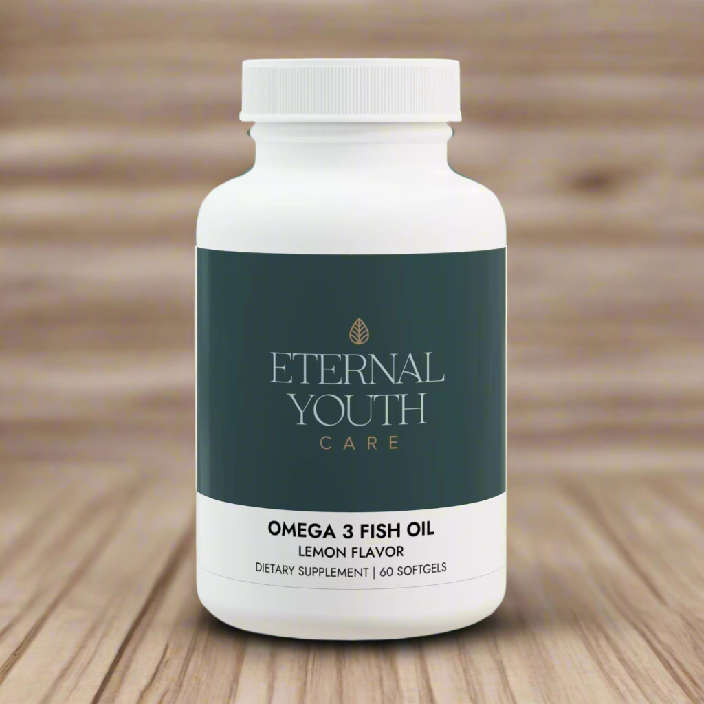 Eternal Youth Omega-3 Fish Oil Supplement – Heart Health & Recovery Support Lemon Flavor (60 Softgels)-Express Your Love Gifts