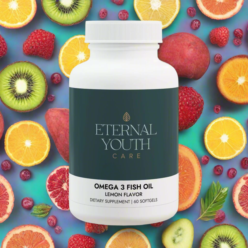 Eternal Youth Omega-3 Fish Oil Supplement – Heart Health & Recovery Support Lemon Flavor (60 Softgels)-Express Your Love Gifts