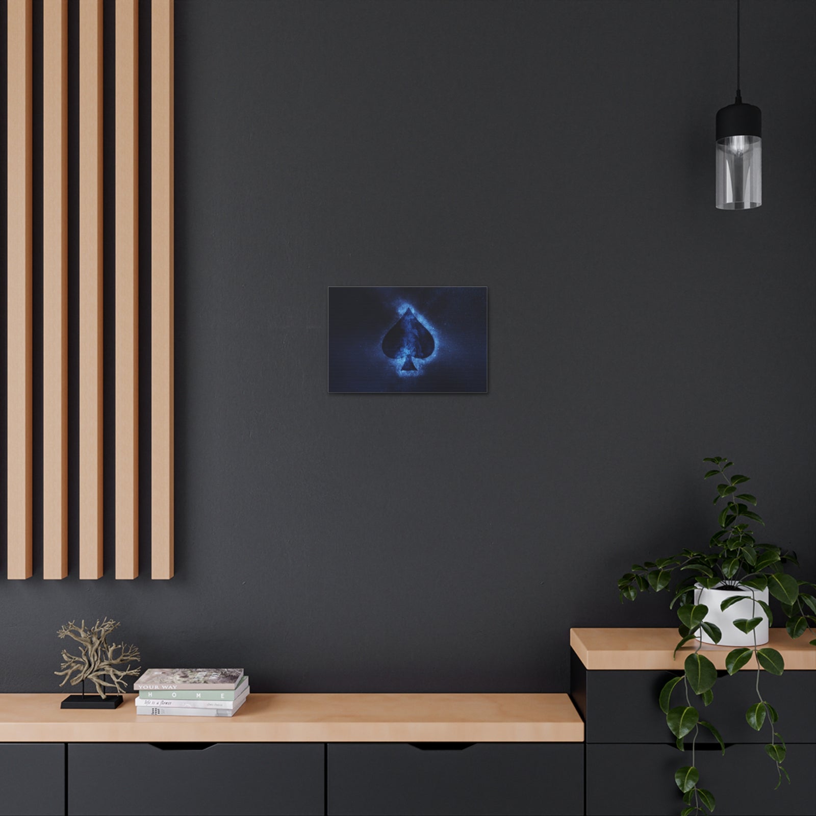 Abstract Spades Playing Card Canvas Wall Art for Home Decor Ready-to-Hang-Express Your Love Gifts