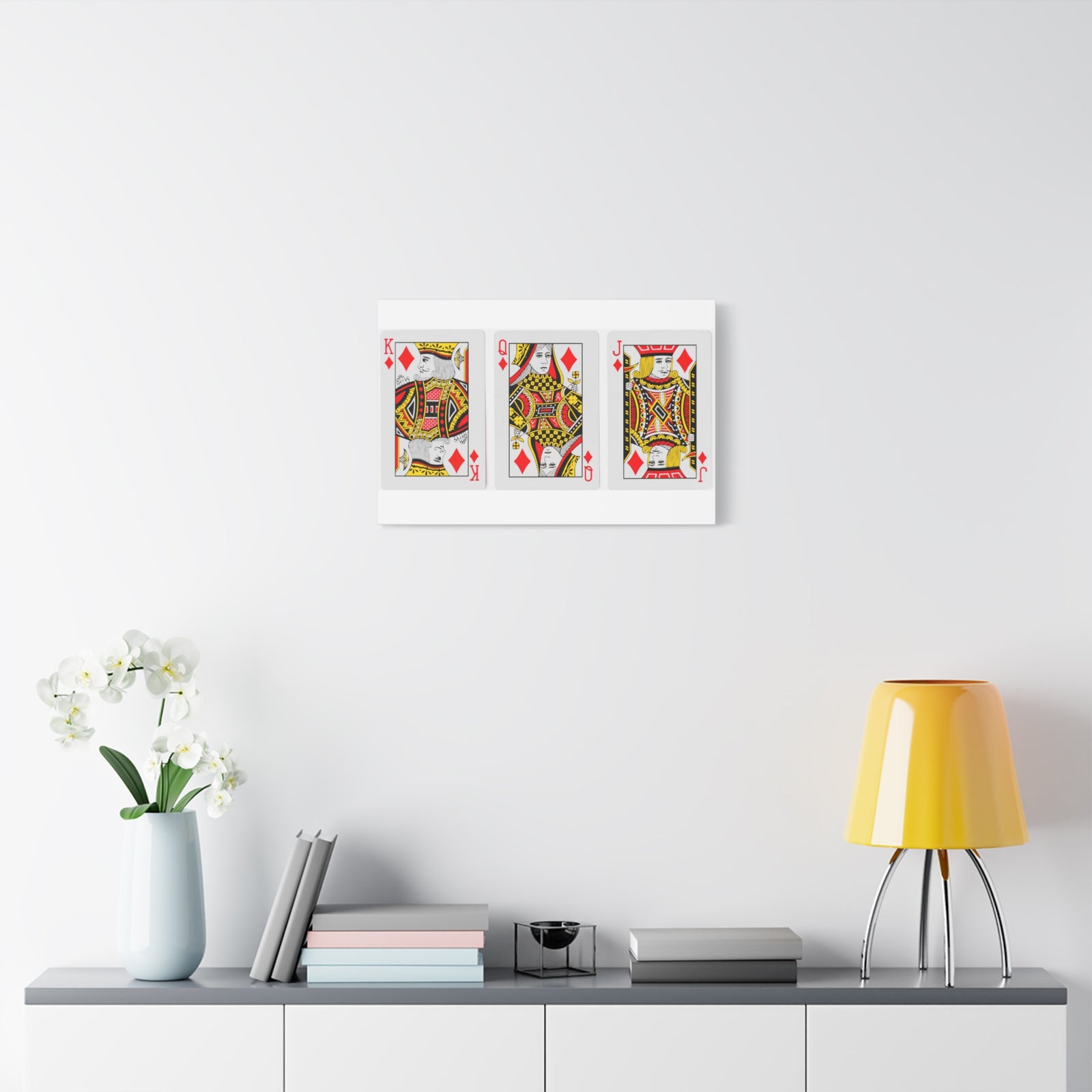 Diamonds Playing Cards Full Deck Playing Card Canvas Wall Art for Home Decor Ready-to-Hang-Express Your Love Gifts