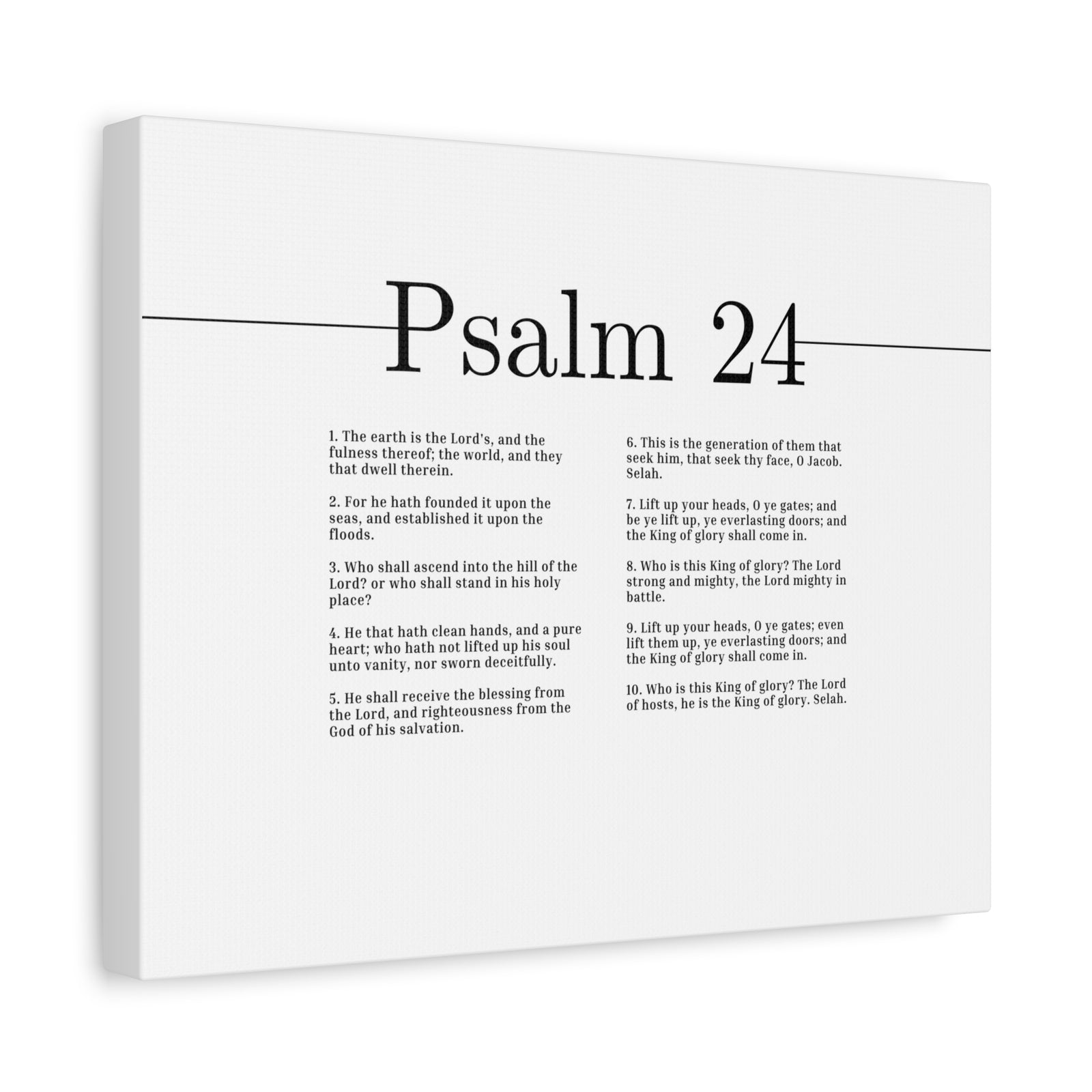 Scripture Canvas The Blessing From The Lord Psalm 24 Christian Wall Art Bible Verse Print Ready to Hang-Express Your Love Gifts