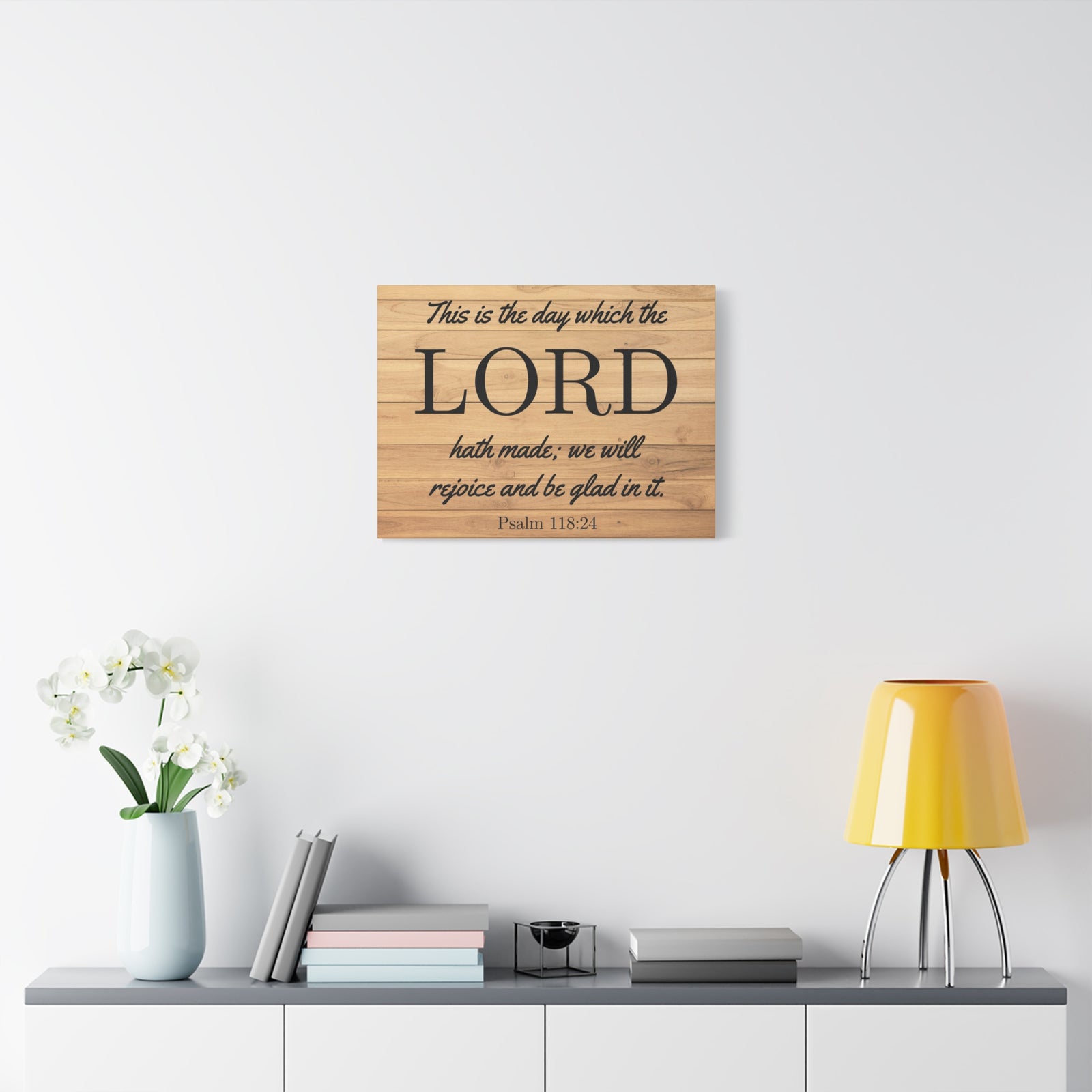 Scripture Walls The Lord Hath Made Psalm 118:24 Bible Verse Canvas Christian Wall Art Ready to Hang-Express Your Love Gifts