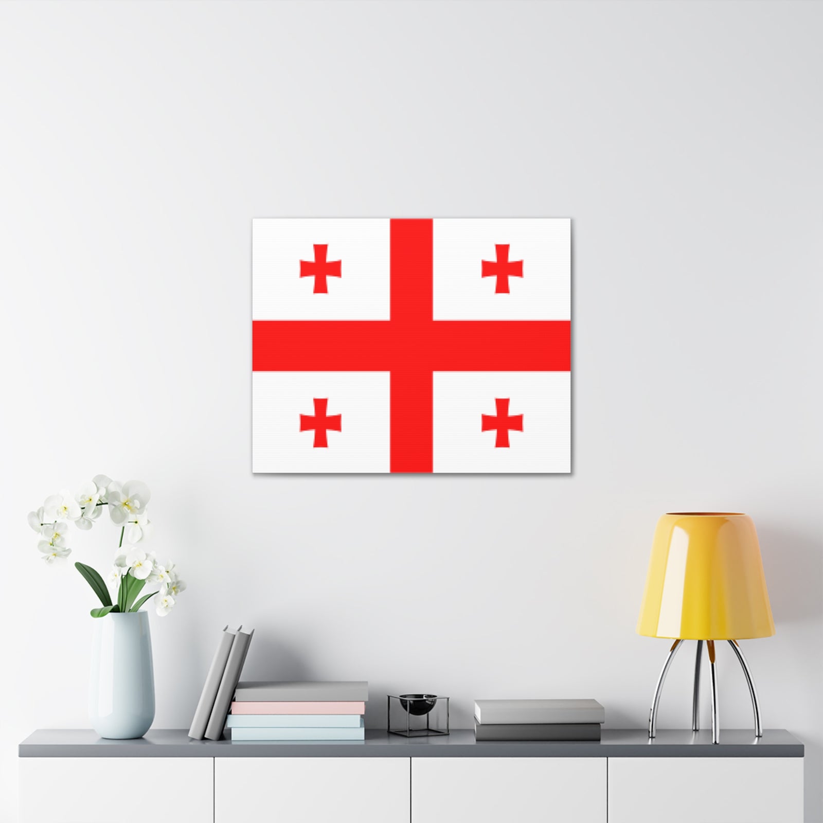 Georgia Country Flag Canvas Vibrant Wall Art Unframed Home Decor-Express Your Love Gifts