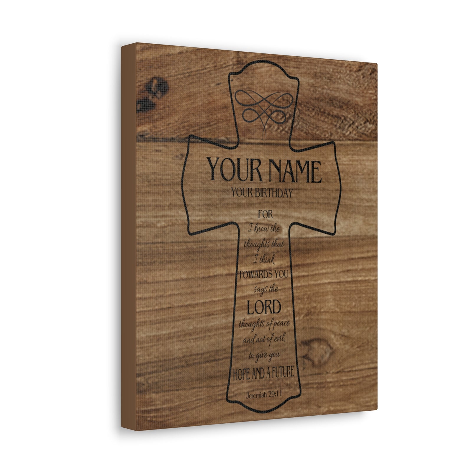 Scripture Walls Personalized Hope and a Future Jeremiah 29:11 Bible Chapter Canvas Christian Wall Art Ready to Hang-Express Your Love Gifts