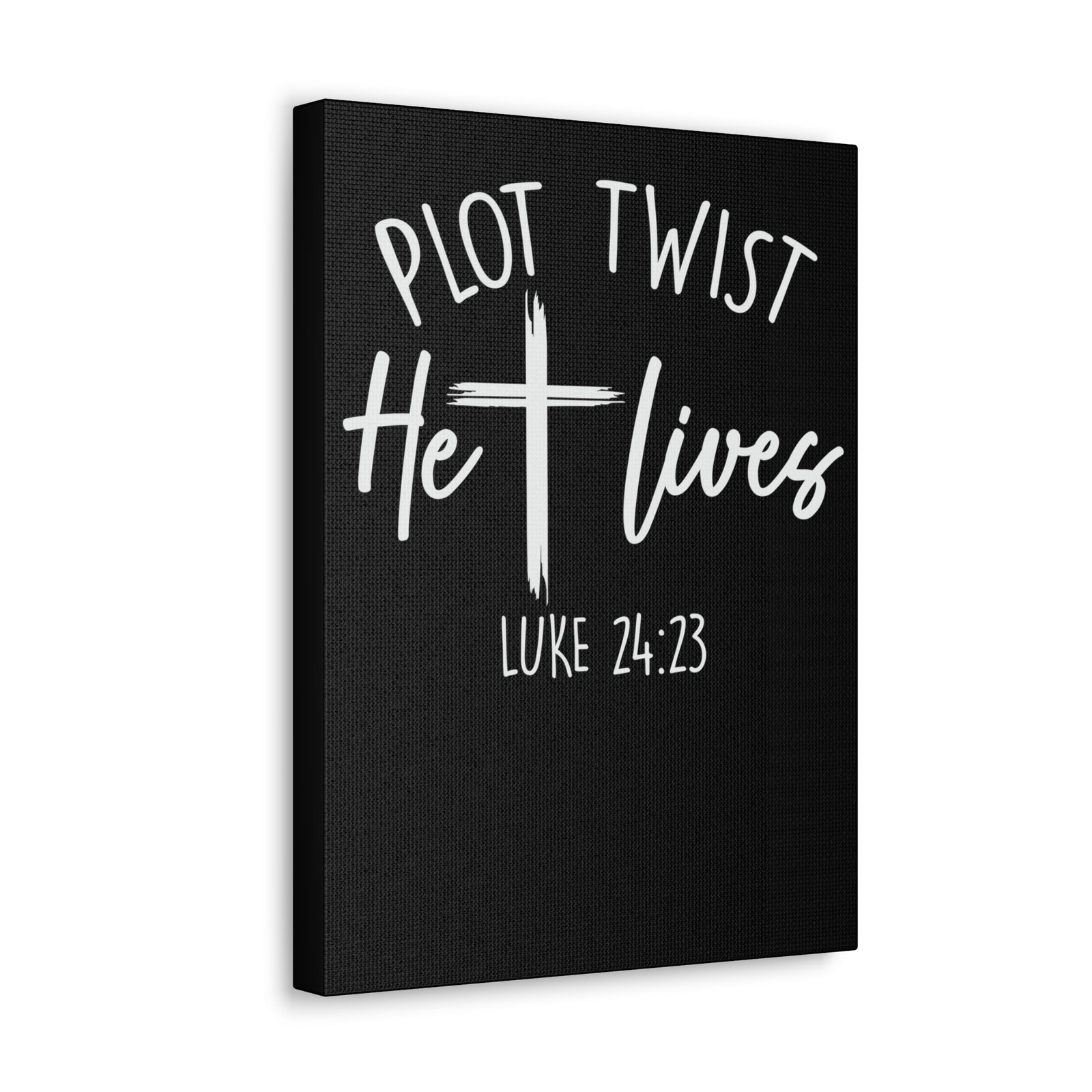 Scripture Walls Luke 24:23 Plot Twist Bible Verse Canvas Christian Wall Art Ready to Hang Unframed-Express Your Love Gifts