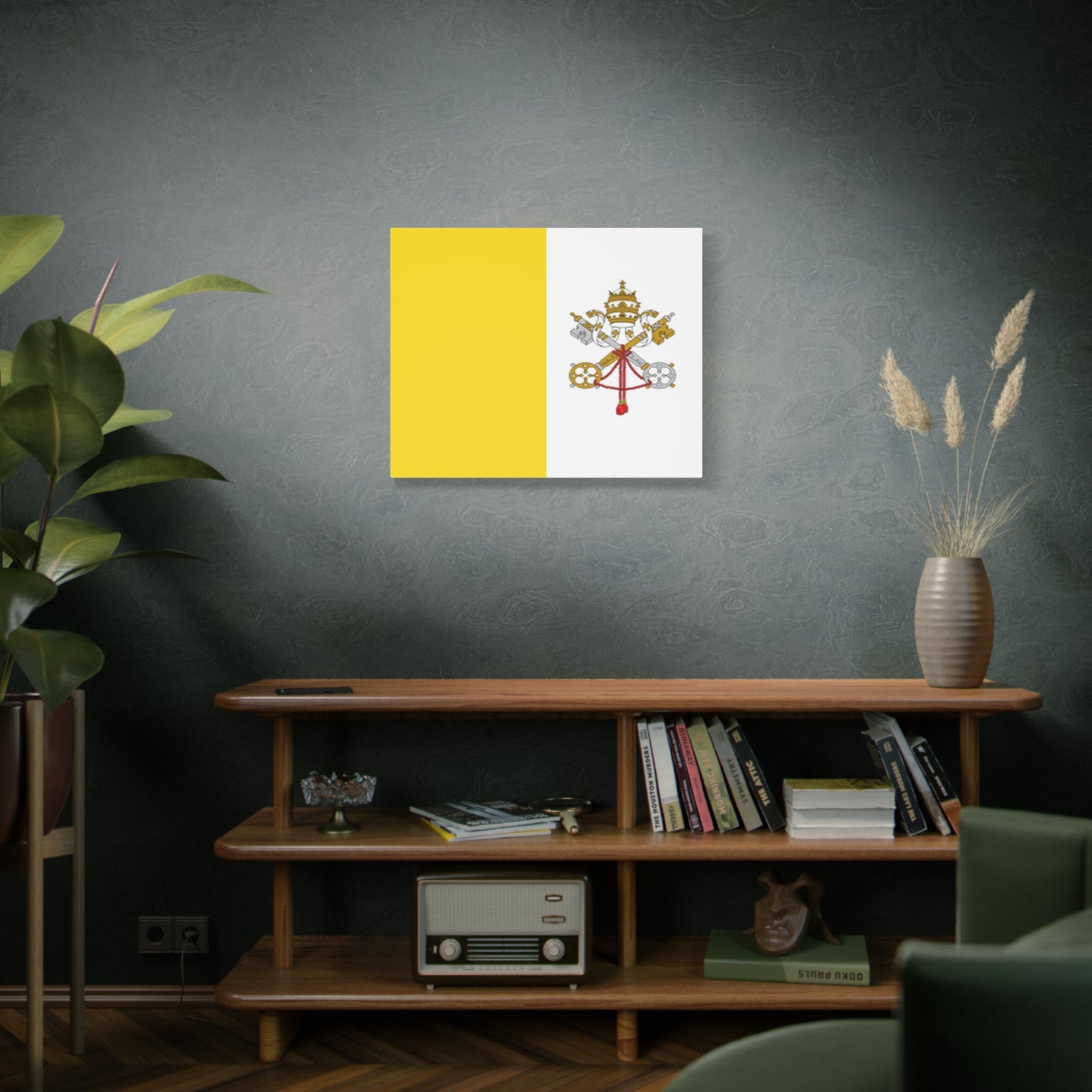 Vatican City Country Flag Canvas Vibrant Wall Art Unframed Home Decor-Express Your Love Gifts