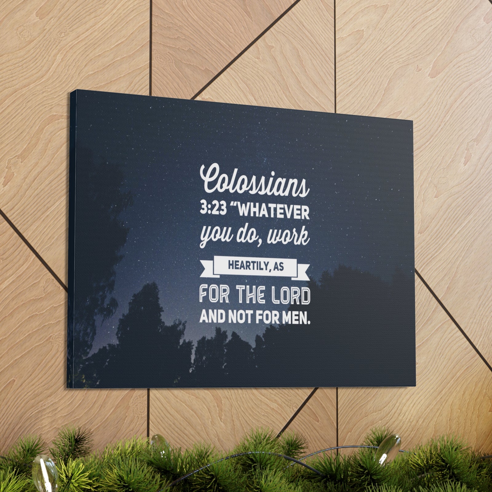 Scripture Canvas For The Lord Colossians 3:23 Christian Wall Art Bible Verse Print Ready to Hang-Express Your Love Gifts