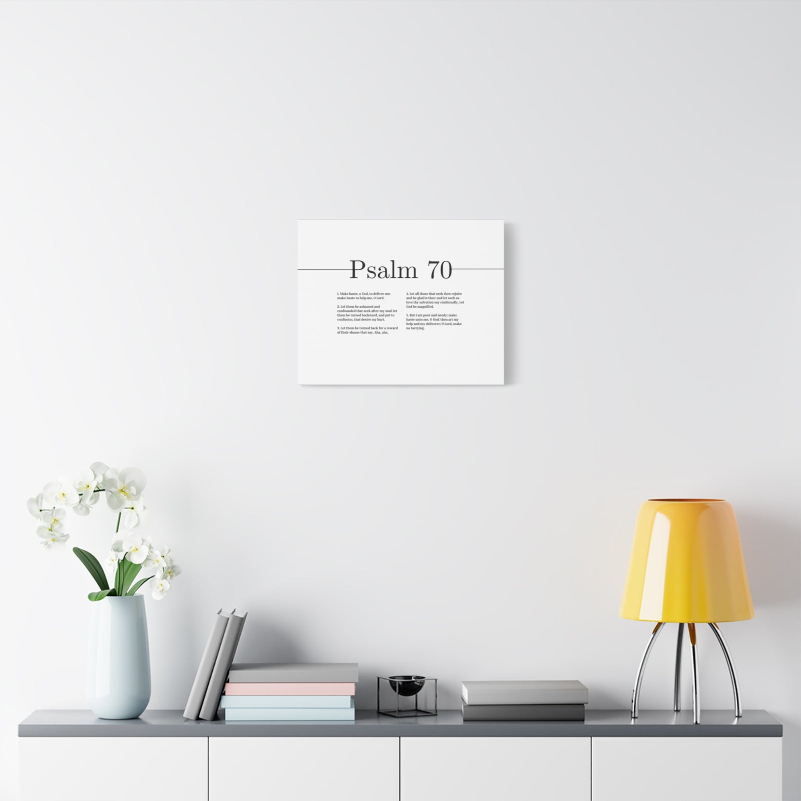 Scripture Canvas Let God Be Magnified Psalm 70 Christian Wall Art Bible Verse Print Ready to Hang-Express Your Love Gifts