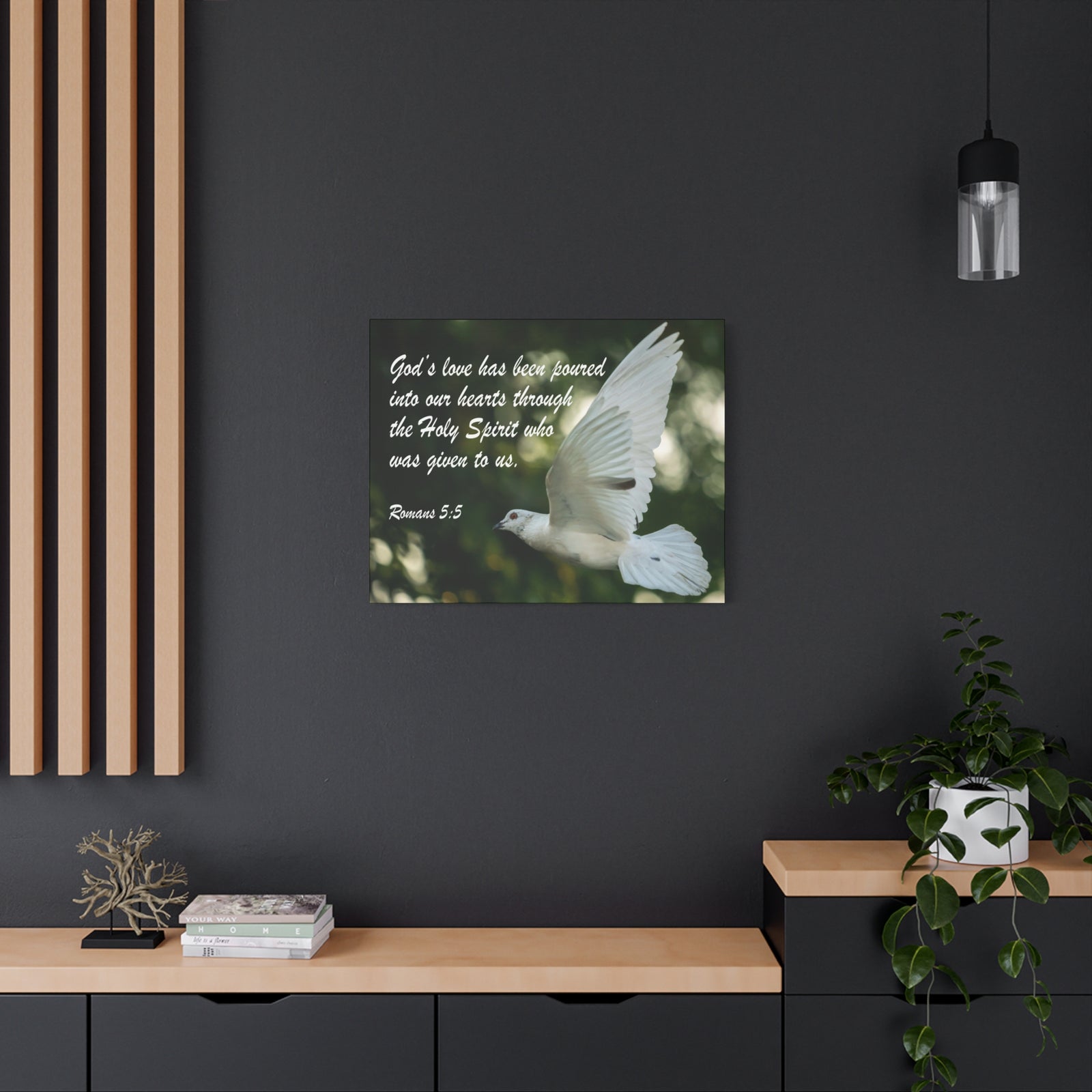 Scripture Canvas God's Love Psalm 103:8 Christian Wall Art Bible Verse Print Ready to Hang-Express Your Love Gifts