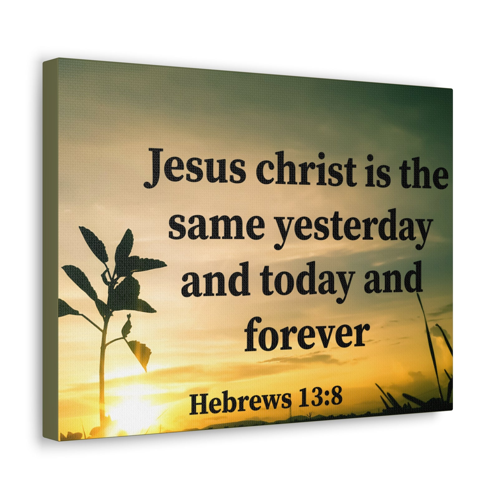 Scripture Walls Today And Forever Hebrews 13:8 Bible Verse Canvas Christian Wall Art Ready to Hang-Express Your Love Gifts