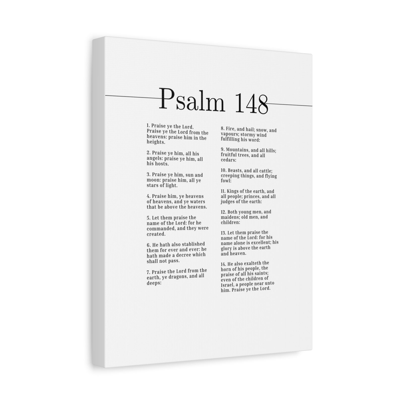 Scripture Canvas Praise Him, Ye Heavens Of Heavens Psalm 148 Christian Wall Art Bible Verse Print Ready to Hang-Express Your Love Gifts