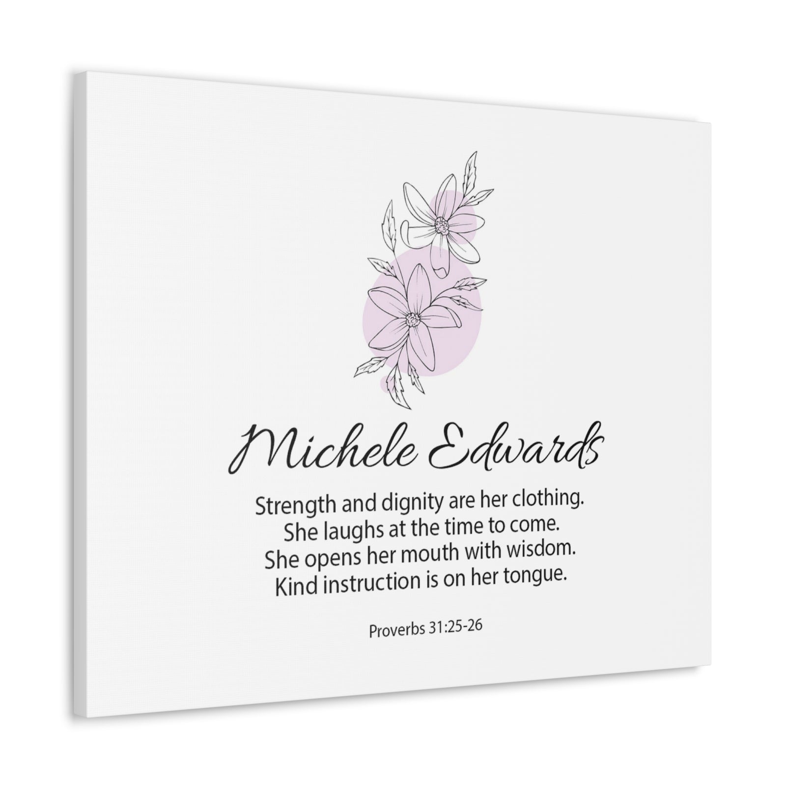 Personalized Proverbs 31:25-26-Express Your Love Gifts