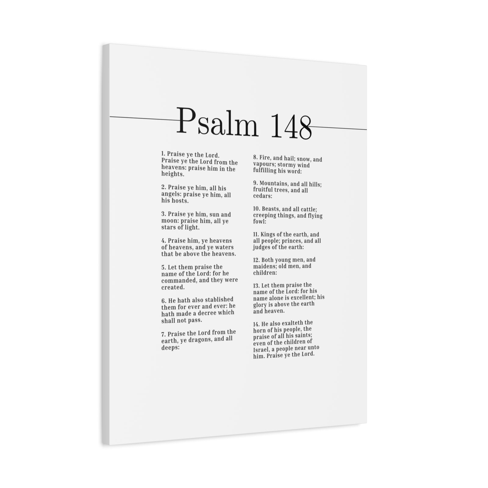 Scripture Canvas Praise Him, Ye Heavens Of Heavens Psalm 148 Christian Wall Art Bible Verse Print Ready to Hang-Express Your Love Gifts