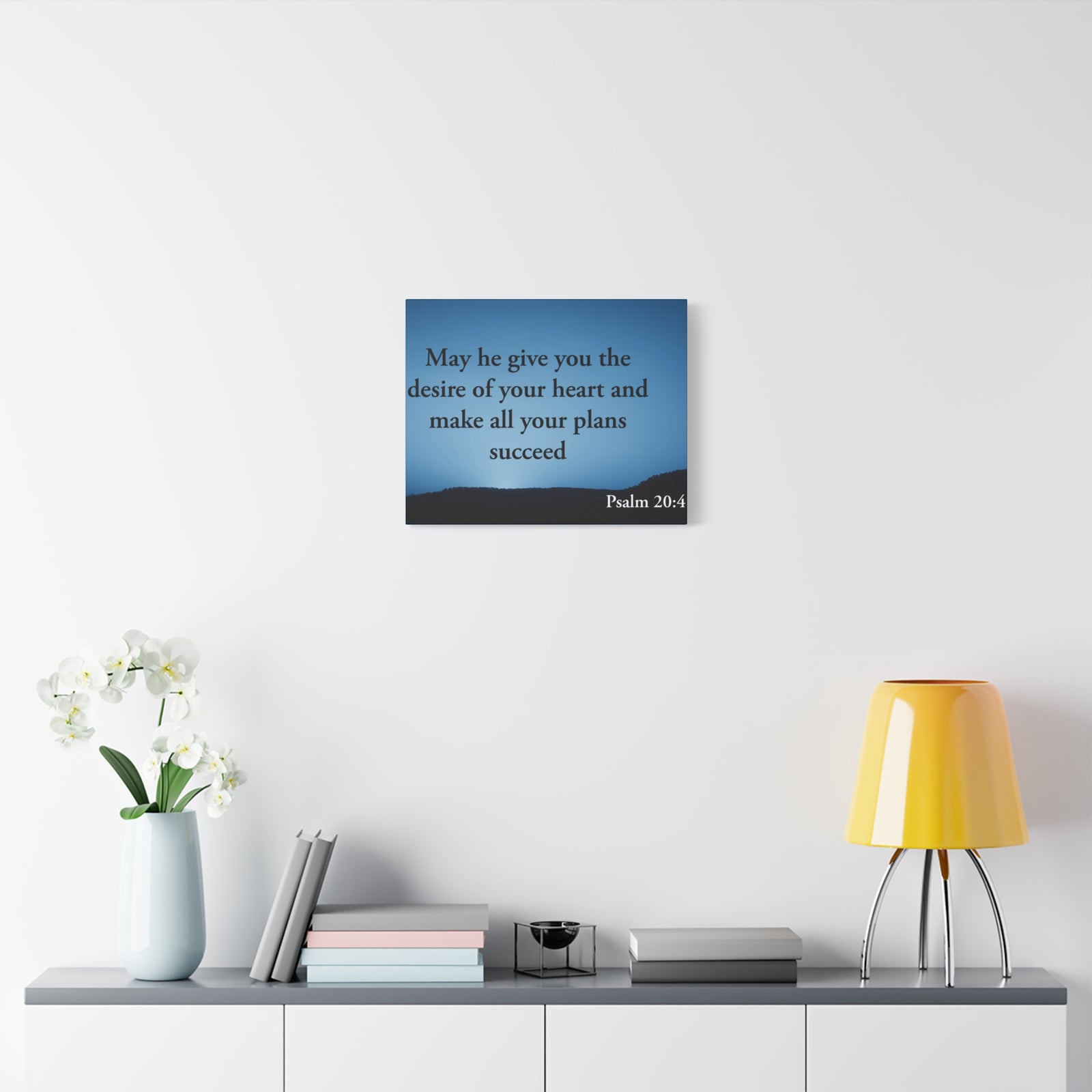 Scripture Walls Desire Of Your Heart Psalm 20:4 Bible Verse Canvas Christian Wall Art Ready to Hang-Express Your Love Gifts