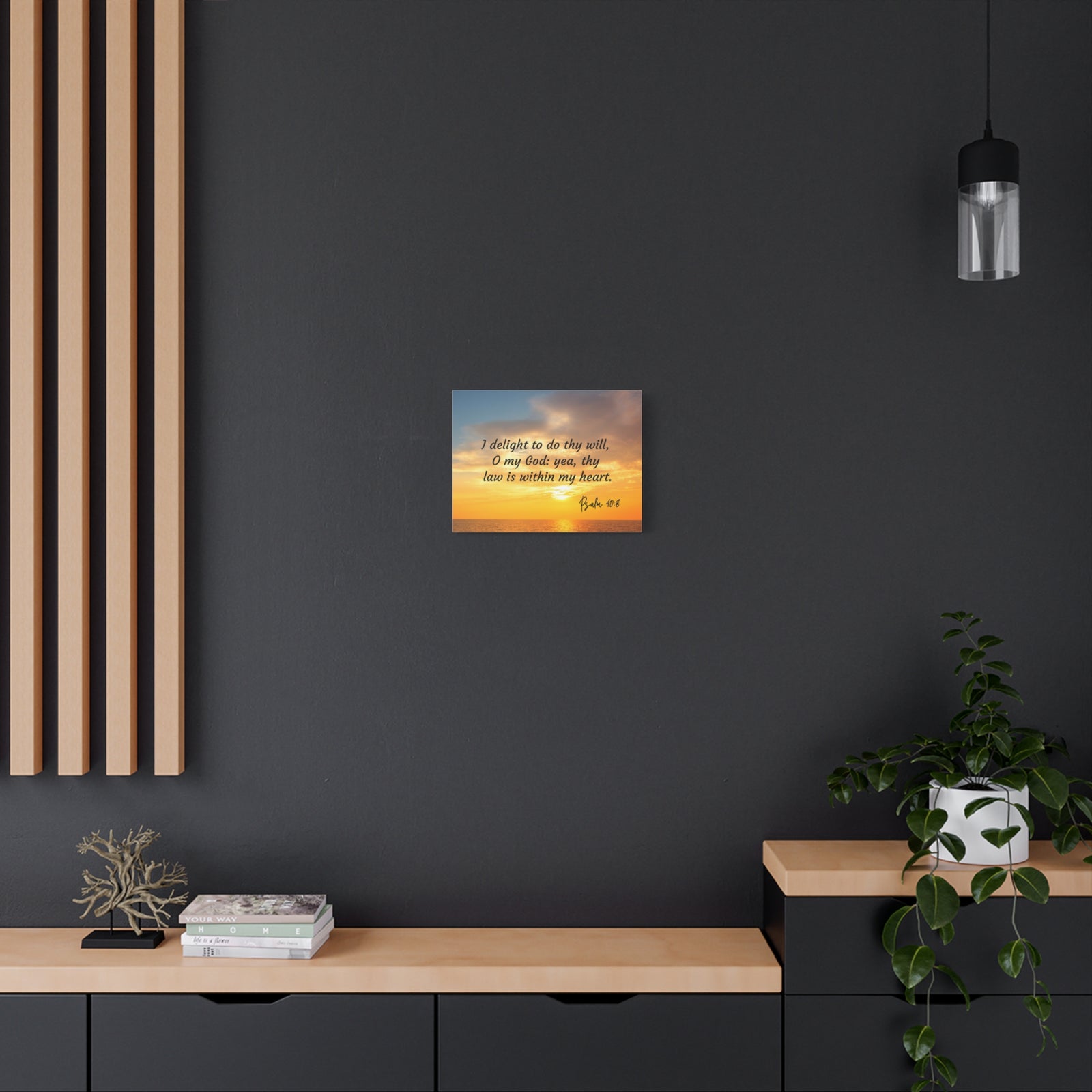 Scripture Walls Thy Will Psalms 40:8 Bible Verse Canvas Christian Wall Art Ready to Hang-Express Your Love Gifts