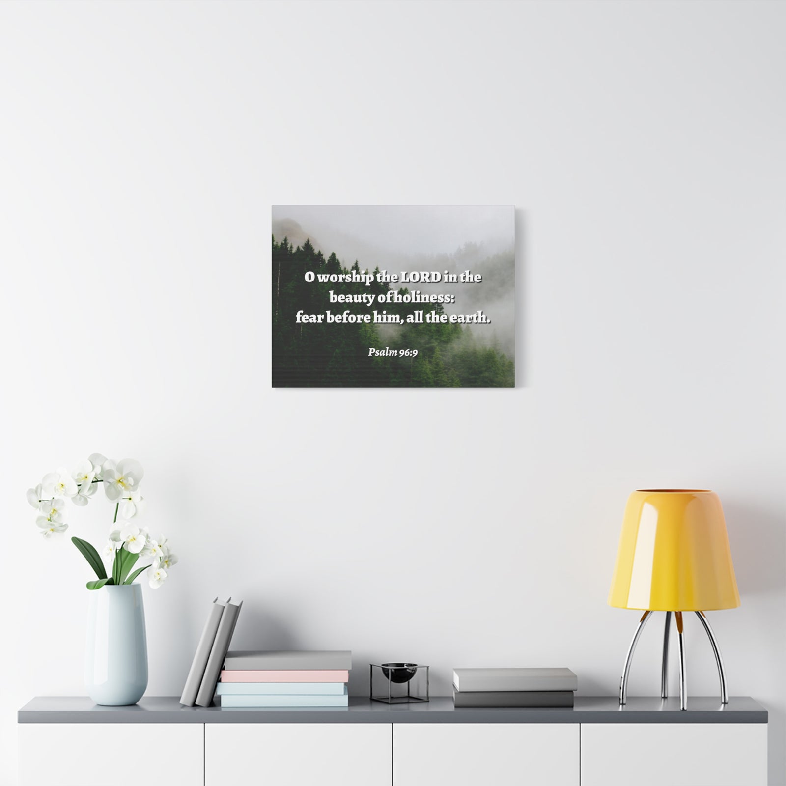 Scripture Walls Beauty Of Holiness Psalm 96:9 Bible Verse Canvas Christian Wall Art Ready to Hang-Express Your Love Gifts