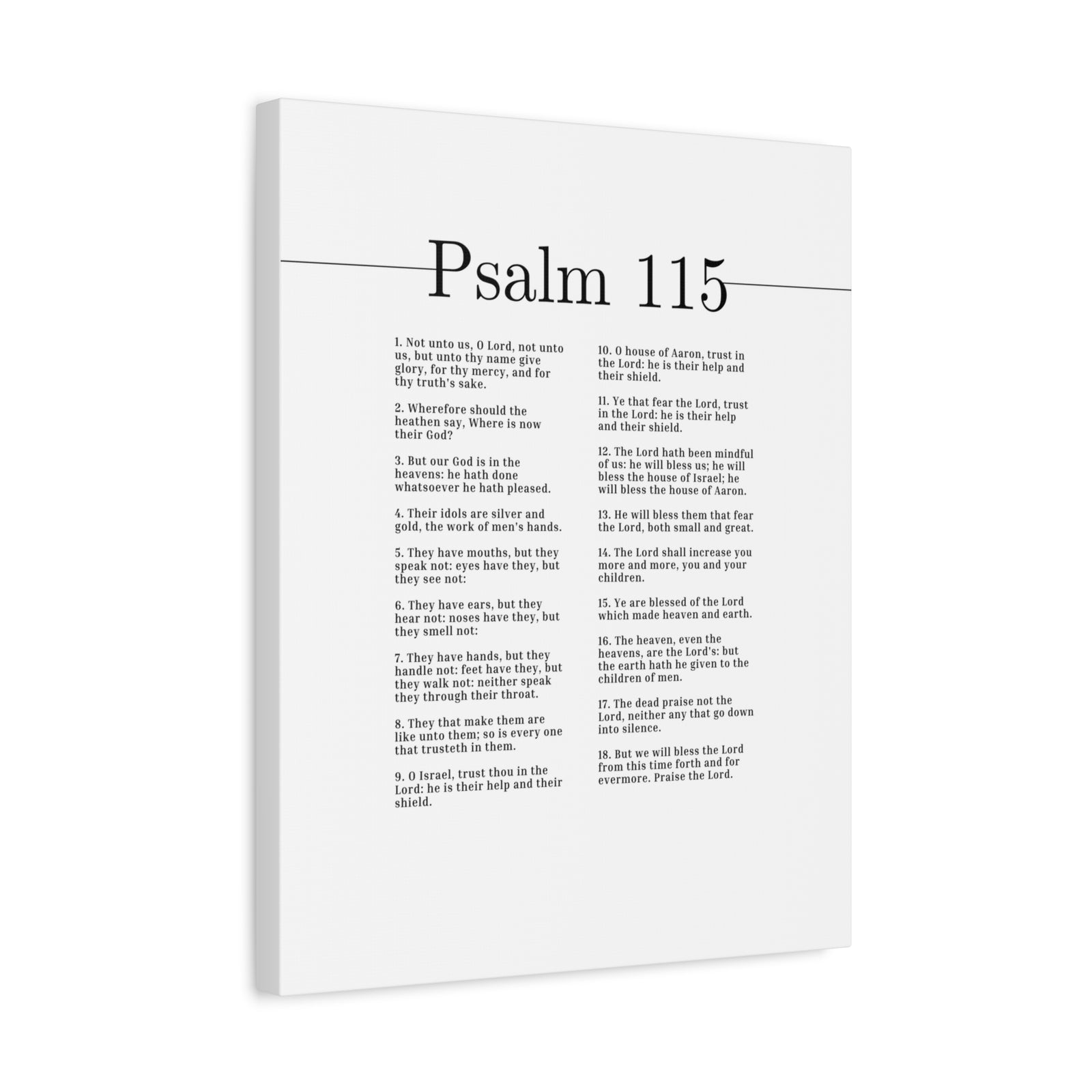 Scripture Canvas Trust In The Lord Psalm 115 Christian Wall Art Bible Verse Print Ready to Hang-Express Your Love Gifts