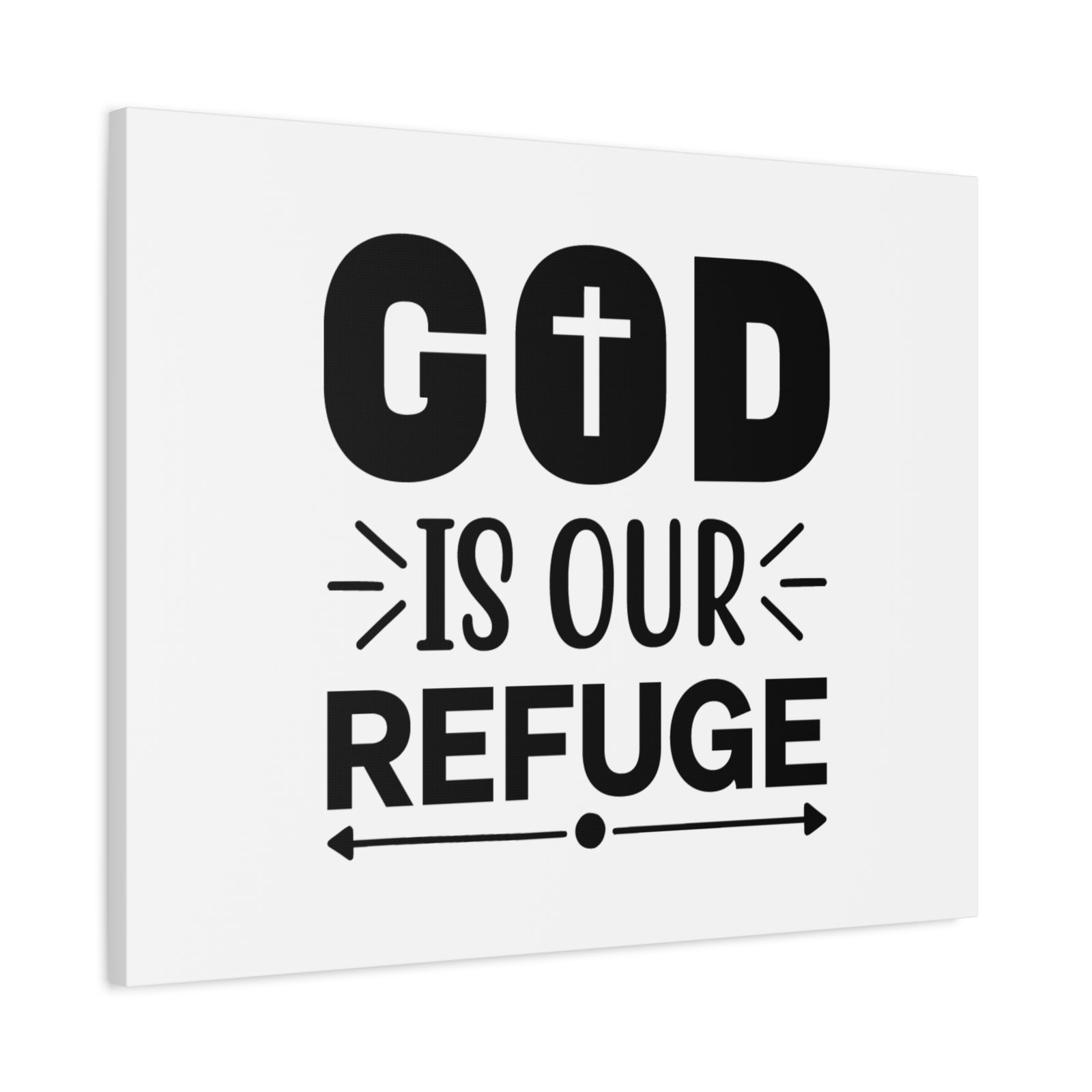 Scripture Canvas God Is Our Refuge Psalm 46:1 Christian Wall Art Bible Verse Print Ready to Hang-Express Your Love Gifts