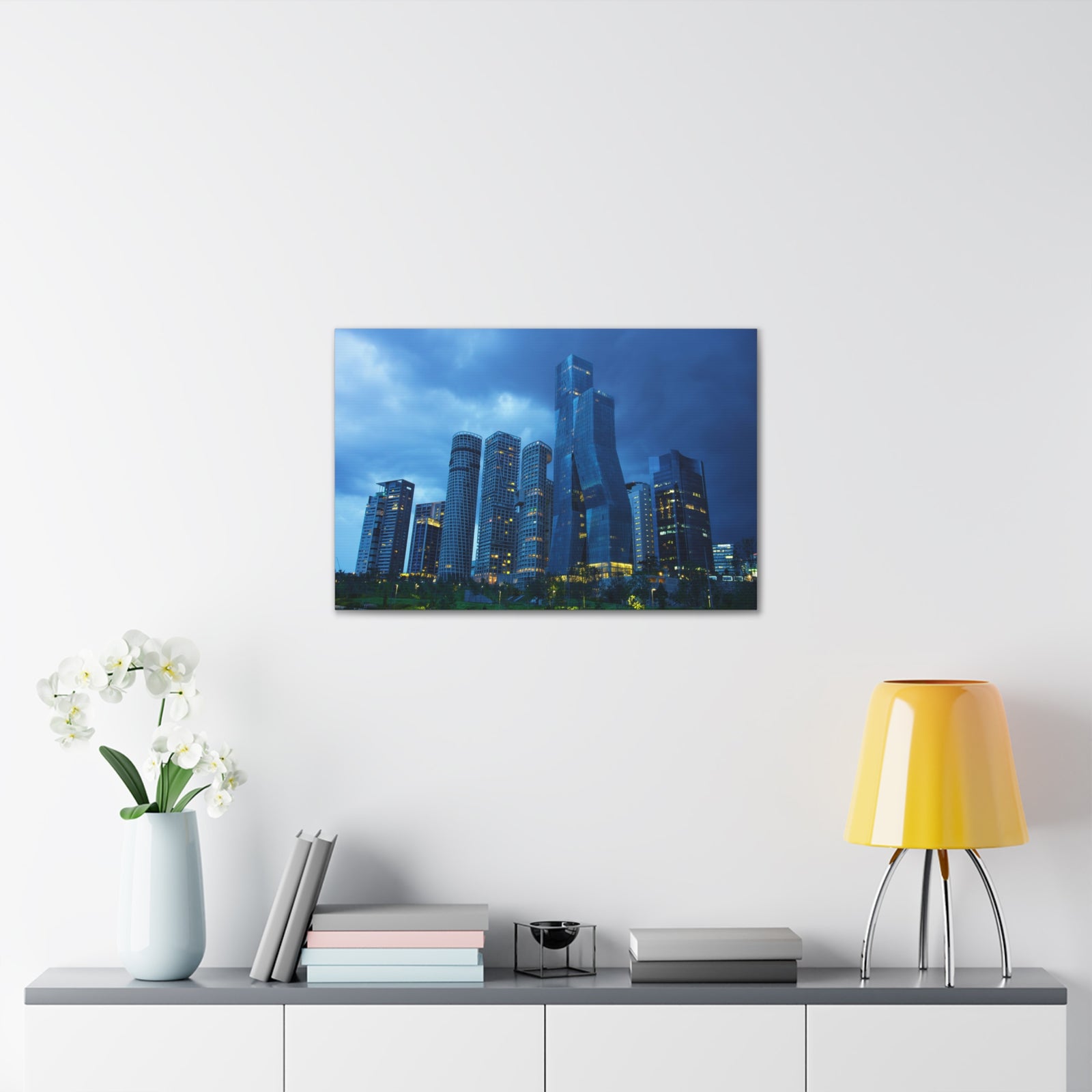 Mexico City Night Skyline Canvas Artwork High-Quality Breathtaking Stunning Cityscape for Home Decor Ready to Hang-Express Your Love Gifts