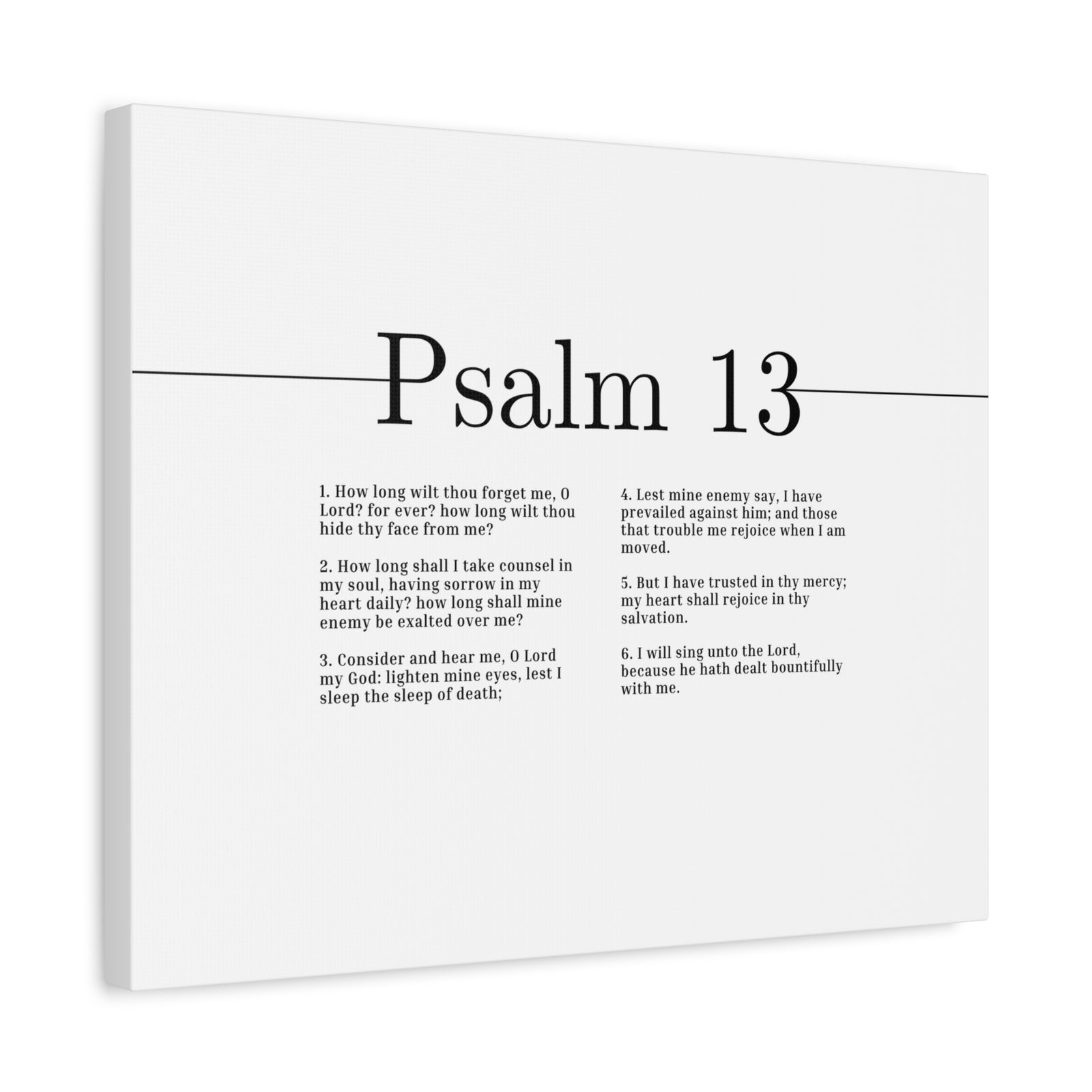 Scripture Canvas I Have Trusted In Thy Mercy Psalm 13 Christian Wall Art Bible Verse Print Ready to Hang-Express Your Love Gifts