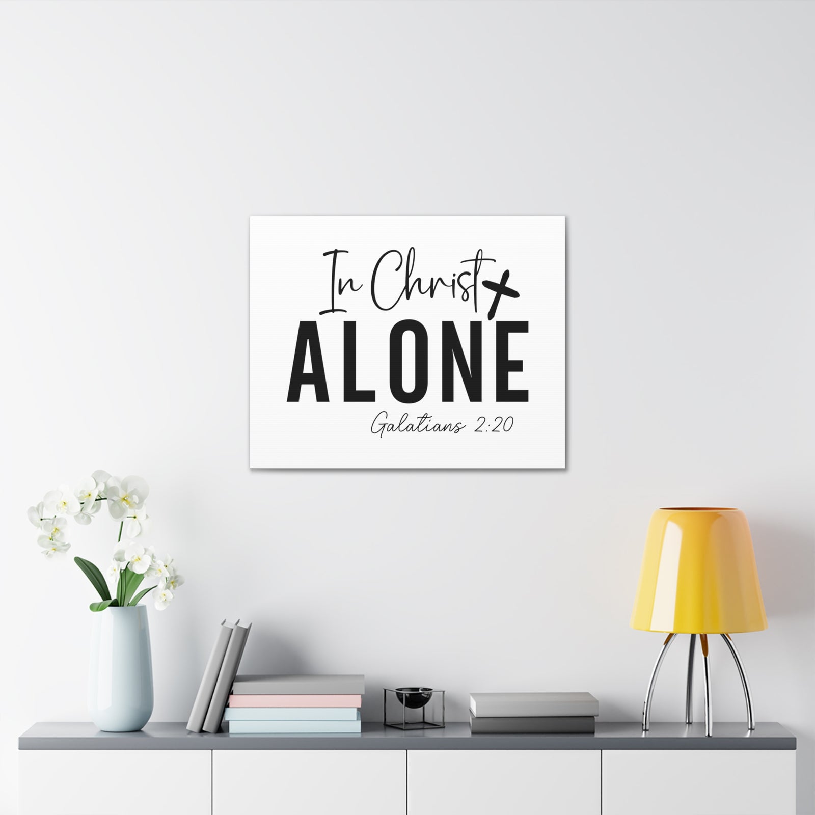 Scripture Walls Galatians 2:20 In Christ Alone Bible Verse Canvas Christian Wall Art Ready to Hang Unframed-Express Your Love Gifts