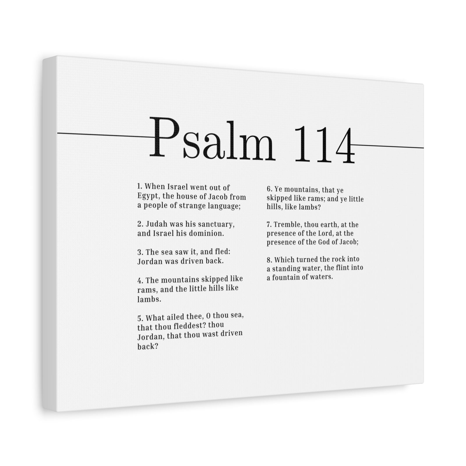 Scripture Canvas Presence Of The Lord Psalm 114 Christian Wall Art Bible Verse Print Ready to Hang-Express Your Love Gifts