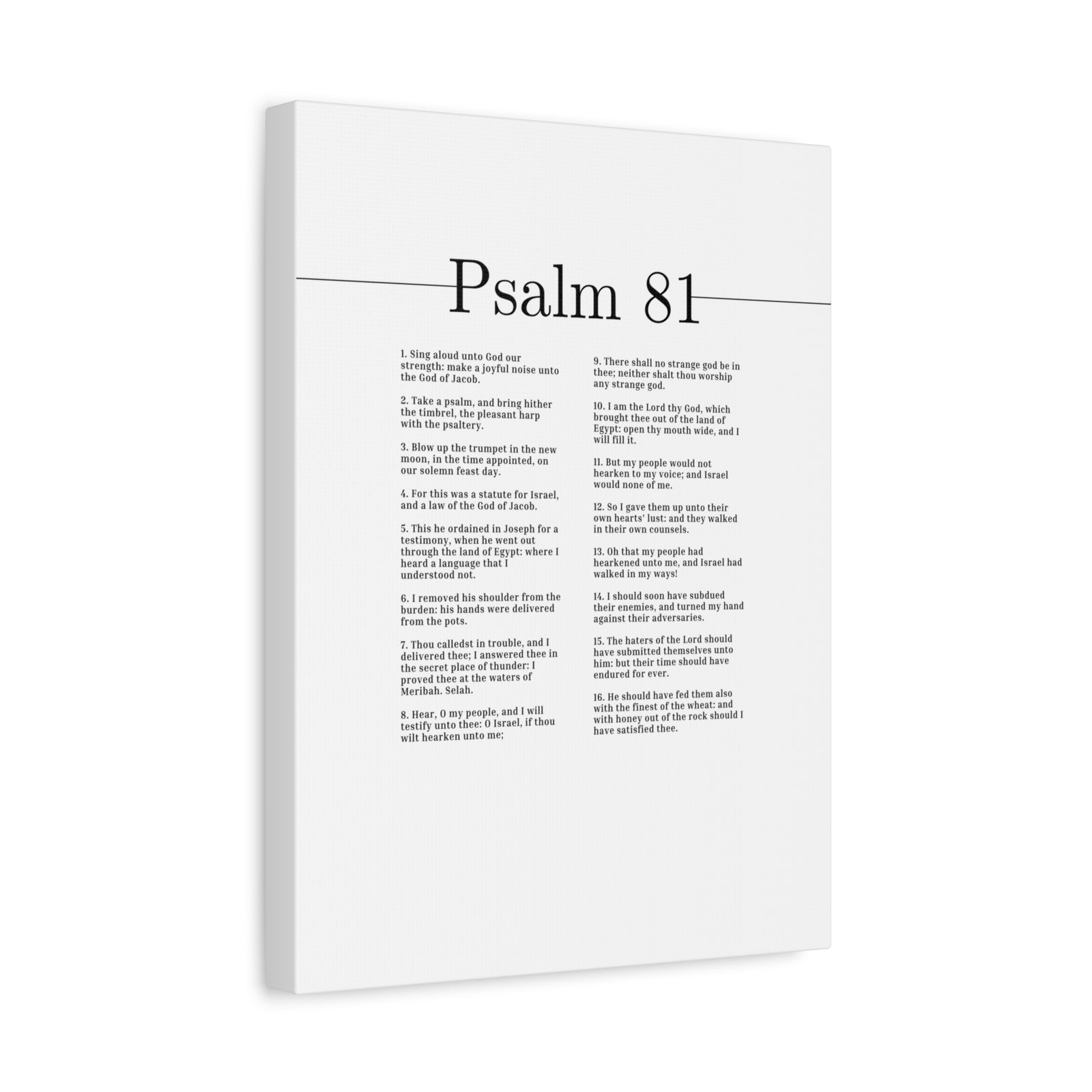 Scripture Canvas I Am The Lord Thy God Psalm 81 Christian Wall Art Bible Verse Print Ready to Hang-Express Your Love Gifts