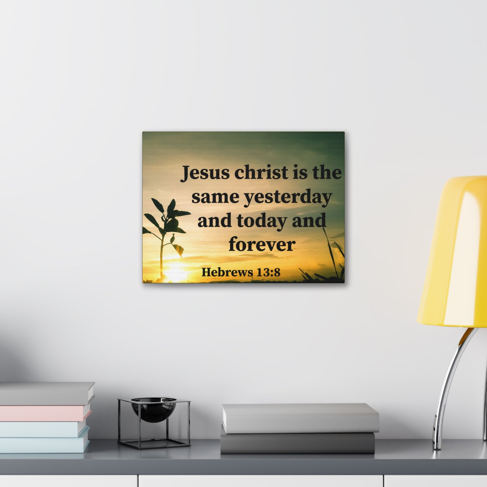 Scripture Walls Today And Forever Hebrews 13:8 Bible Verse Canvas Christian Wall Art Ready to Hang-Express Your Love Gifts