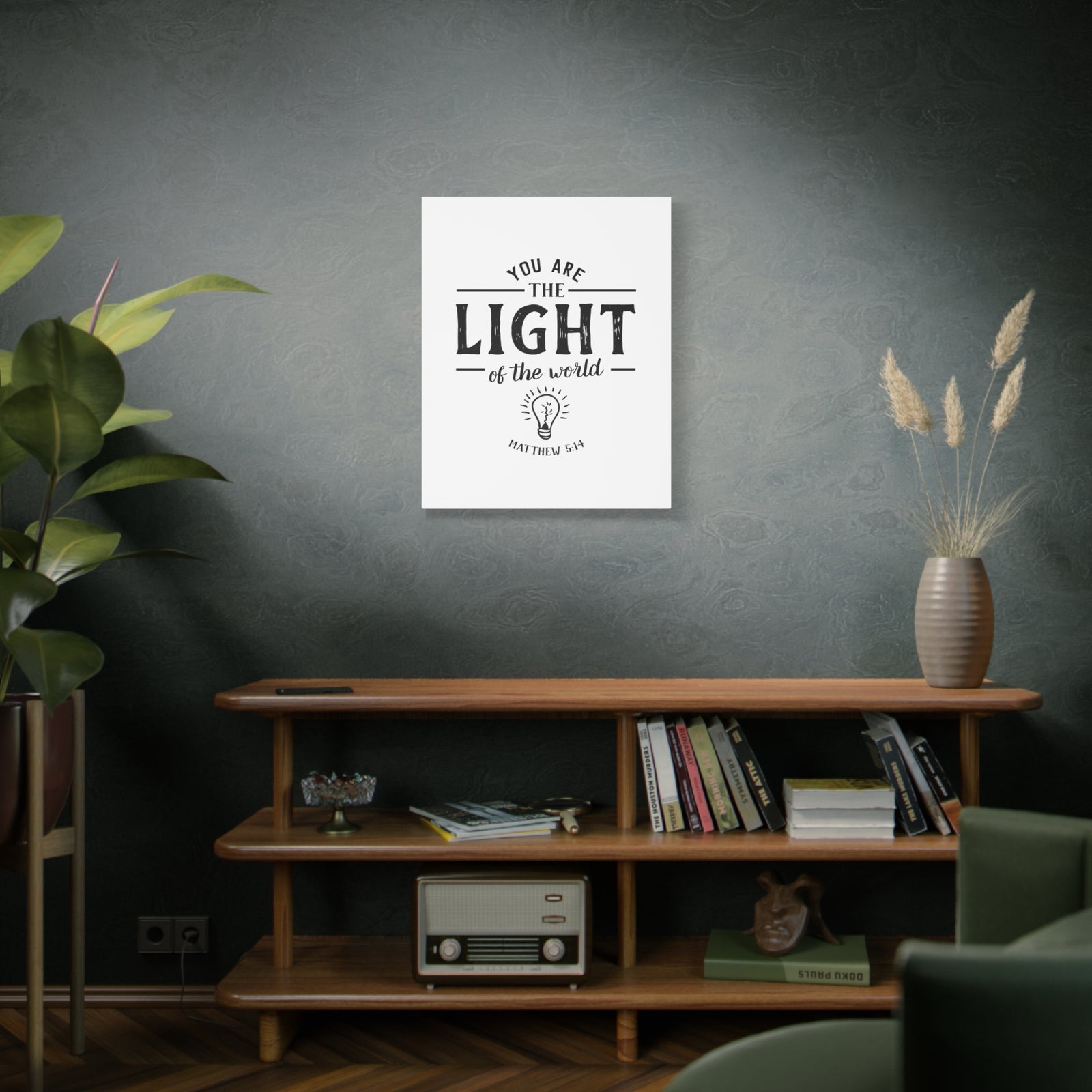 Scripture Canvas You Are The Light Matthew 5:14 Christian Wall Art Bible Verse Print Ready To Hang-Express Your Love Gifts