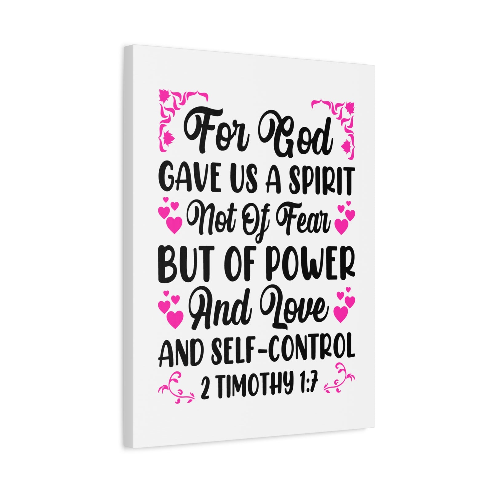 Scripture Canvas Gave Us A Spirit 2 Timothy 1:7 Christian Wall Art Bible Verse Print Ready to Hang-Express Your Love Gifts