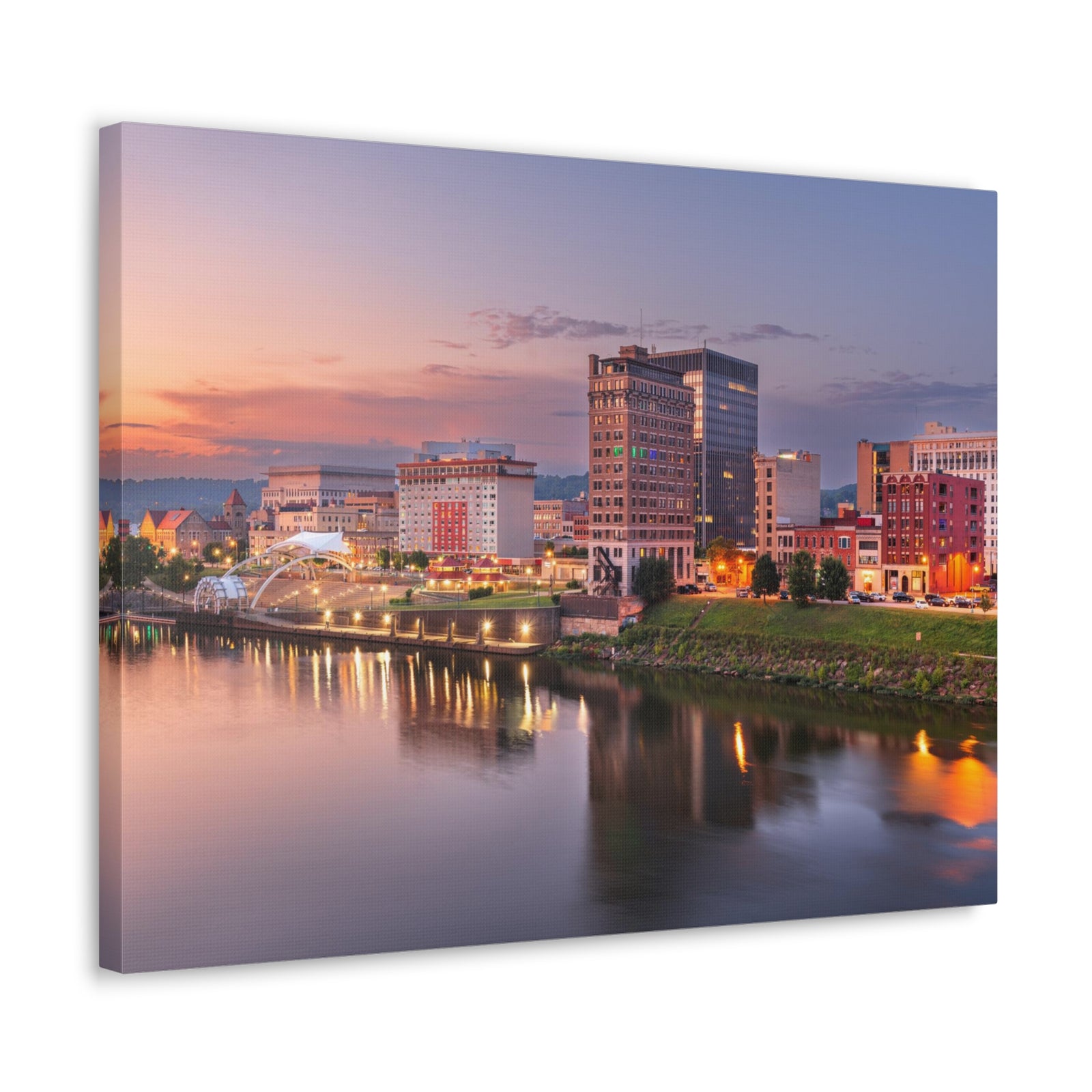 Charleston Night Skyline Canvas Artwork High-Quality Breathtaking Stunning Cityscape for Home Decor Ready to Hang-Express Your Love Gifts