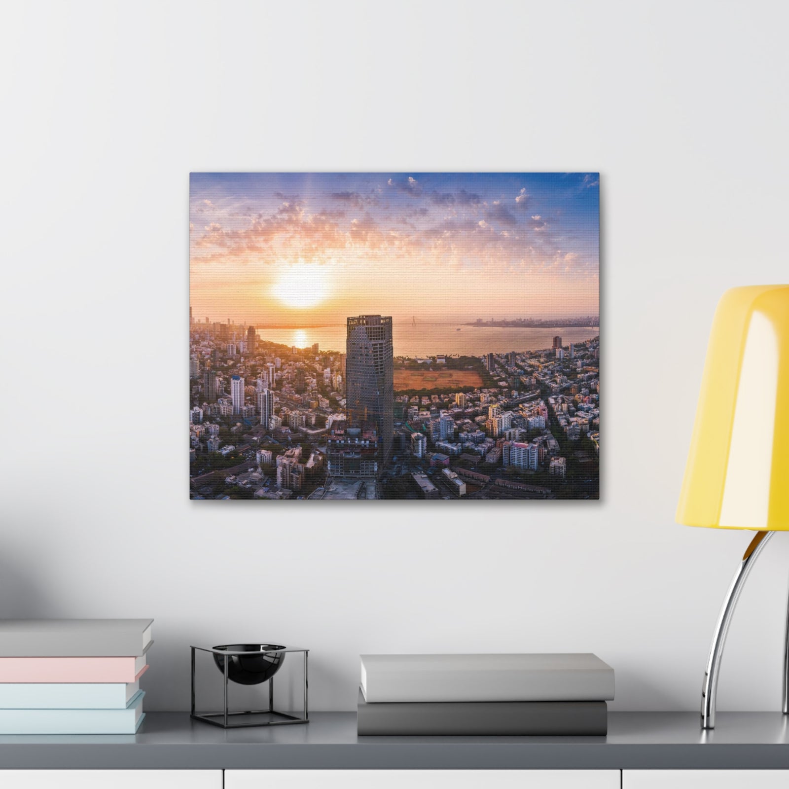 Mumbai Daytime Skyline Canvas Artwork High-Quality Breathtaking Stunning Cityscape for Home Decor Ready to Hang-Express Your Love Gifts