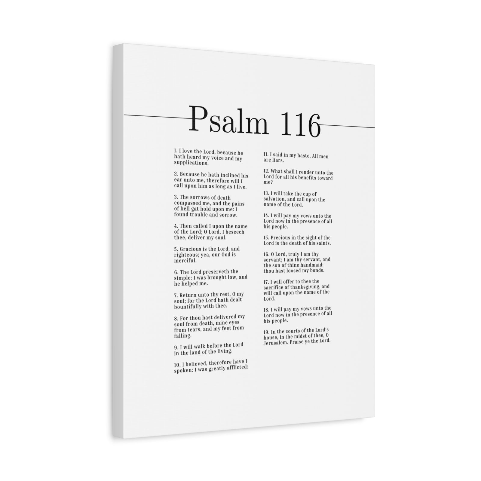 Scripture Canvas Walk Before The Lord Psalm 116 Christian Wall Art Bible Verse Print Ready to Hang-Express Your Love Gifts