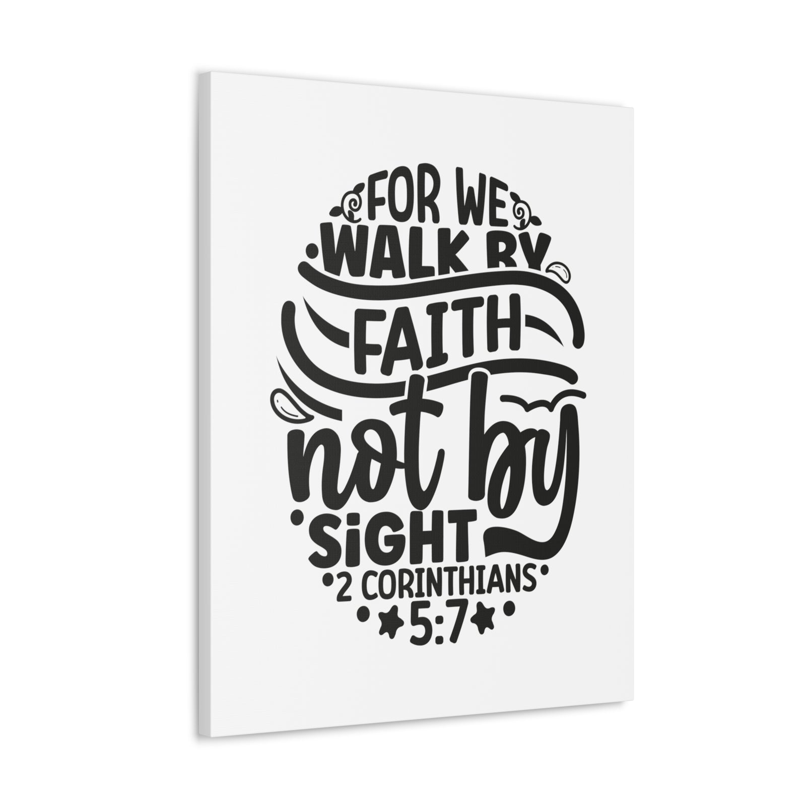 Scripture Walls 2 Corinthians 5:7 Walk by Faith Bible Verse Canvas Christian Wall Art Ready to Hang Unframed-Express Your Love Gifts