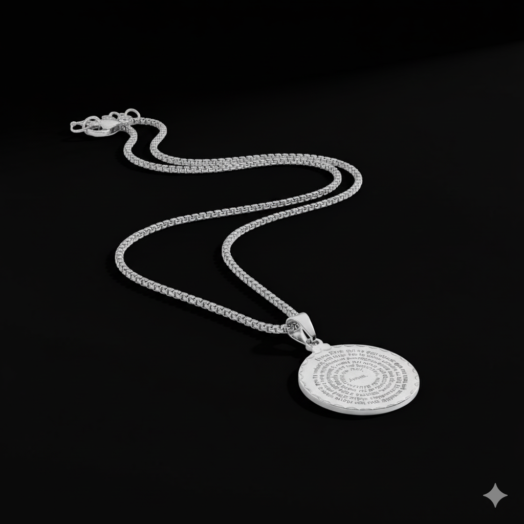 Men's Notre Pere Prayer Pendant Stainless Steel 24" Chain-Express Your Love Gifts