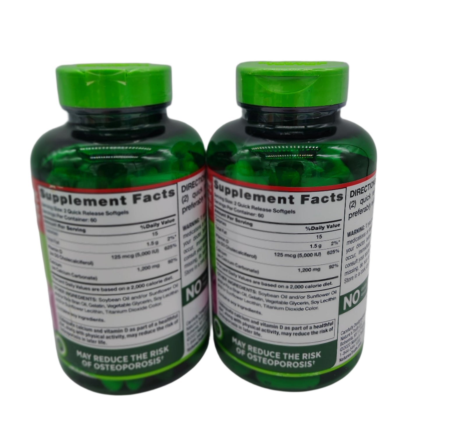 Nature's Truth Absorbable Calcium Plus D3, 120 Quick Release Softgels (2-Pack) – Bone & Immune Support, High Absorption, EXP 01/2027-Express Your Love Gifts