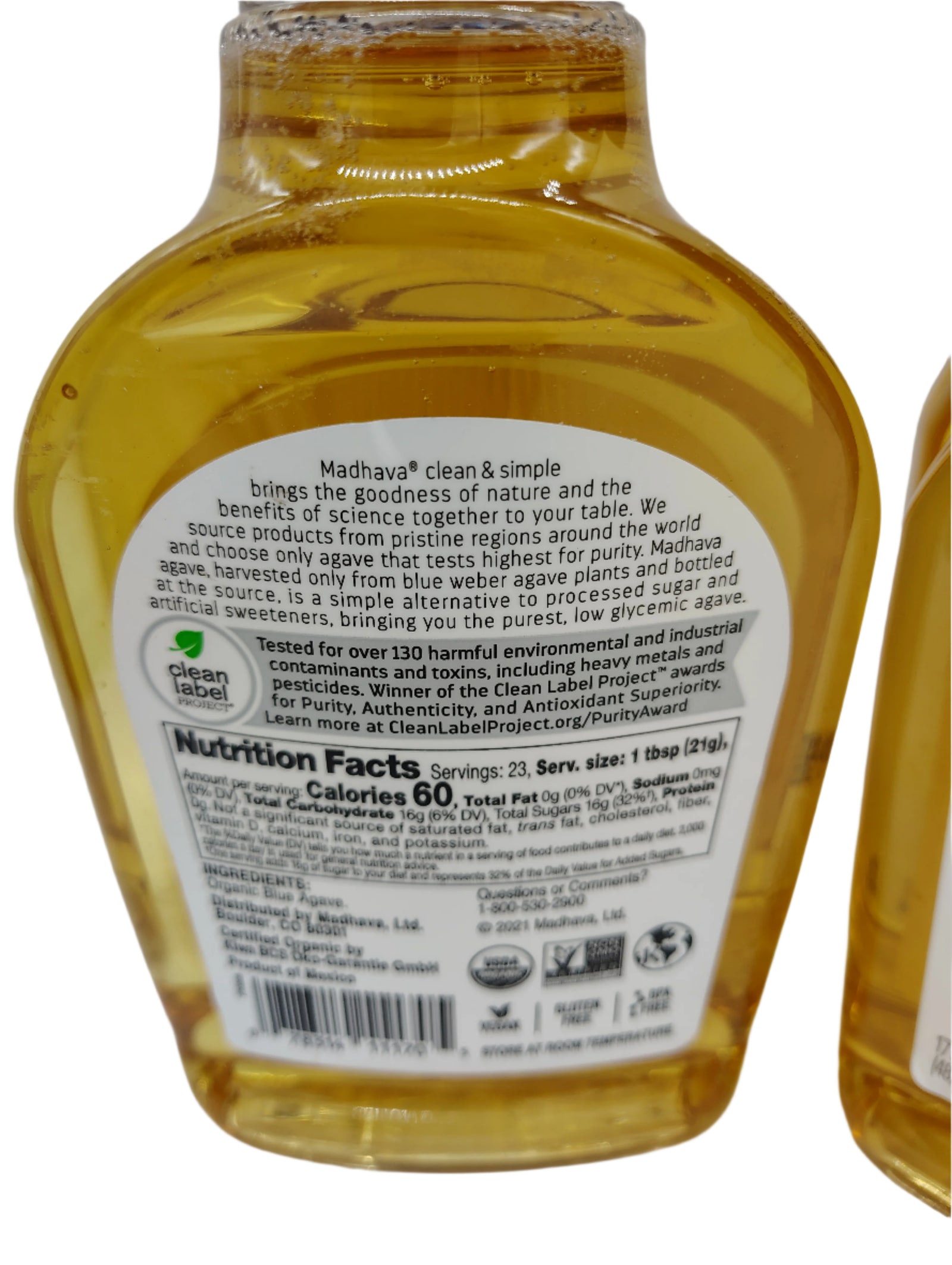Madhava Organic Agave Nectar Golden Light, 17 Oz (Pack of 6) – Naturally Sweet, Low Glycemic Index, Non-GMO-Express Your Love Gifts