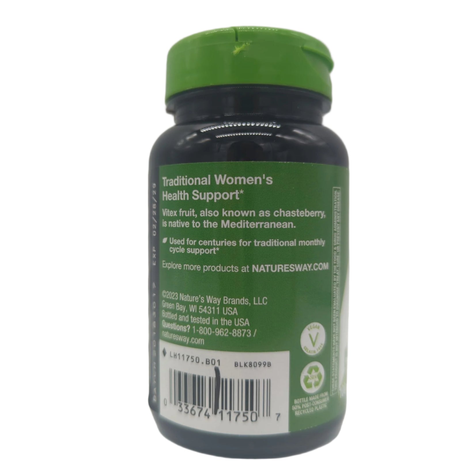 Nature’s Way Vitex Fruit, Traditional Menstrual Cycle Support Chasteberry Supplement, Vegan, 320 Capsules-Express Your Love Gifts