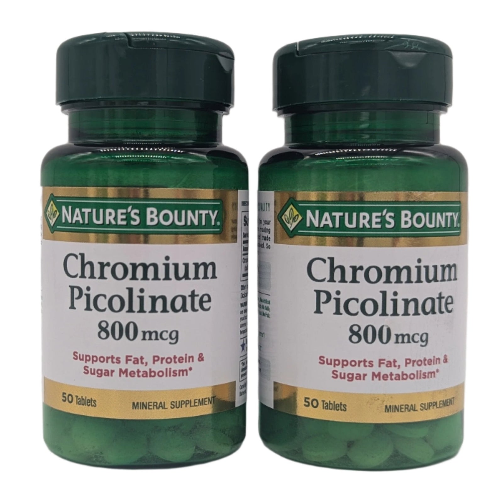 Nature's Bounty Mega Chromium Picolinate 800 mcg Tablets, 50 Count, 2-Pack-Express Your Love Gifts