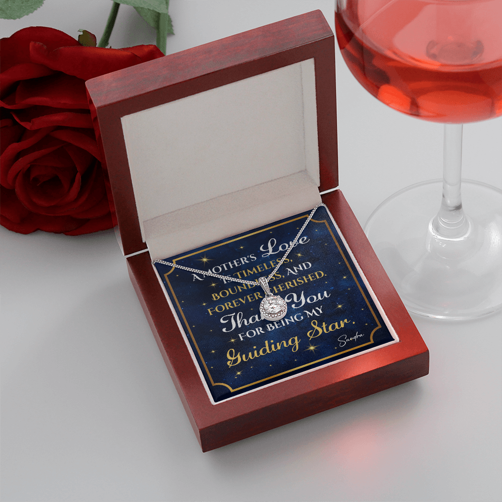Personalized To Mom Guiding Star Message Card Eternal Hope Necklace-Express Your Love Gifts