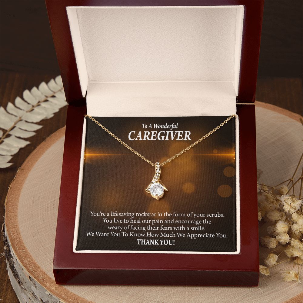 Rockstar Caregiver Alluring Ribbon Necklace-Express Your Love Gifts