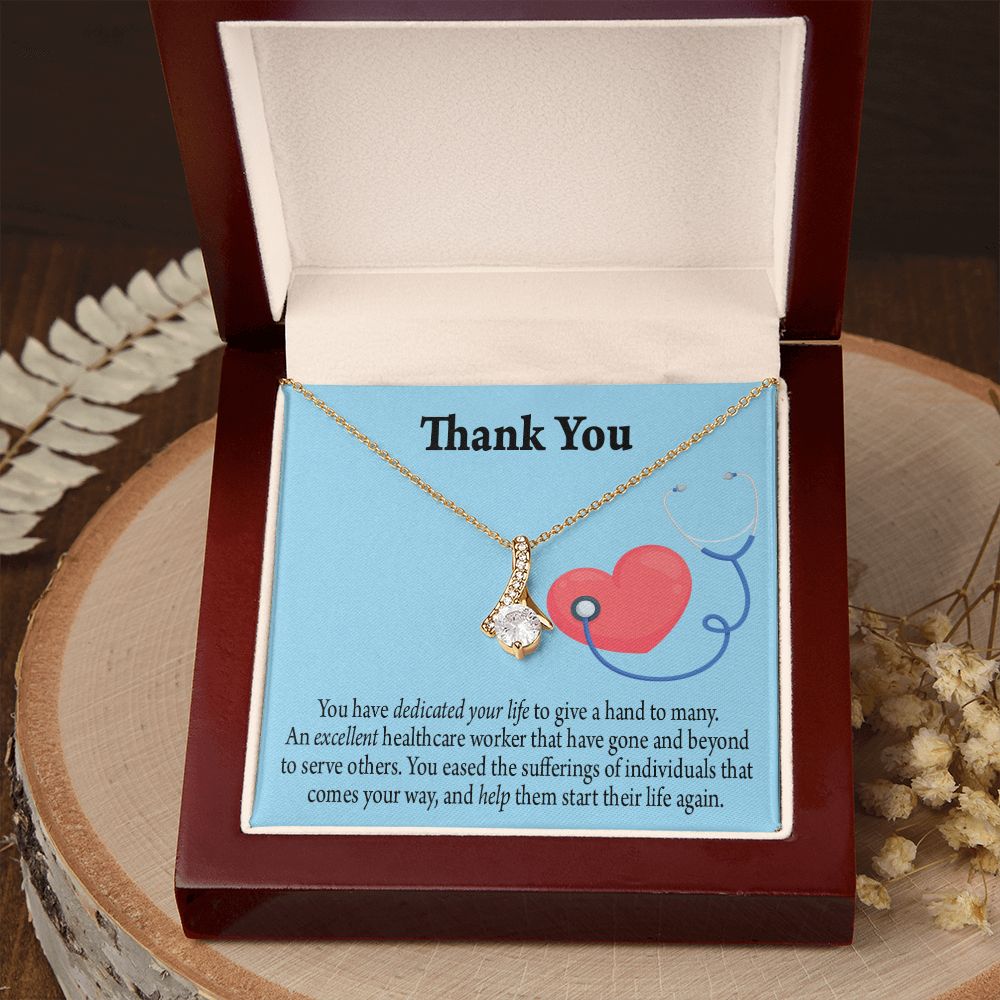 Gift Idea For Hospital Staff Alluring Ribbon Necklace-Express Your Love Gifts
