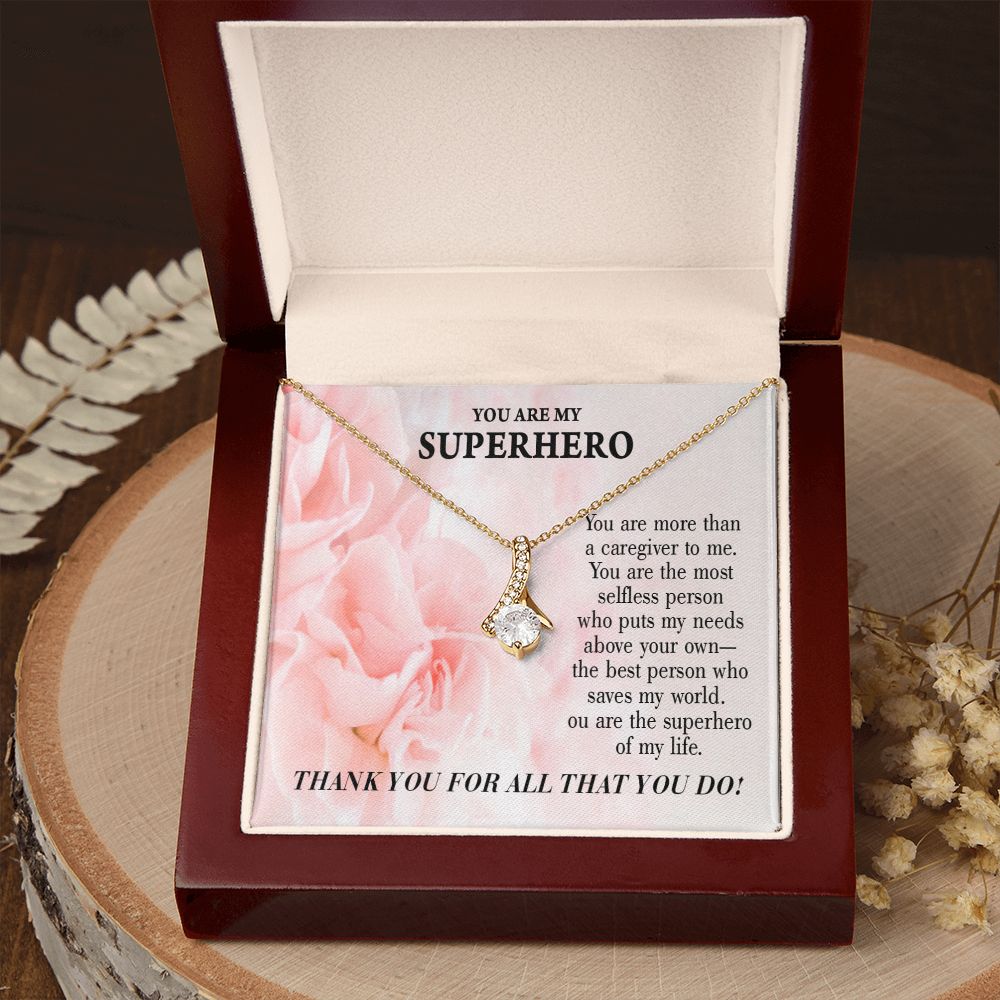 Touching Gift For Caregivers Alluring Ribbon Necklace-Express Your Love Gifts